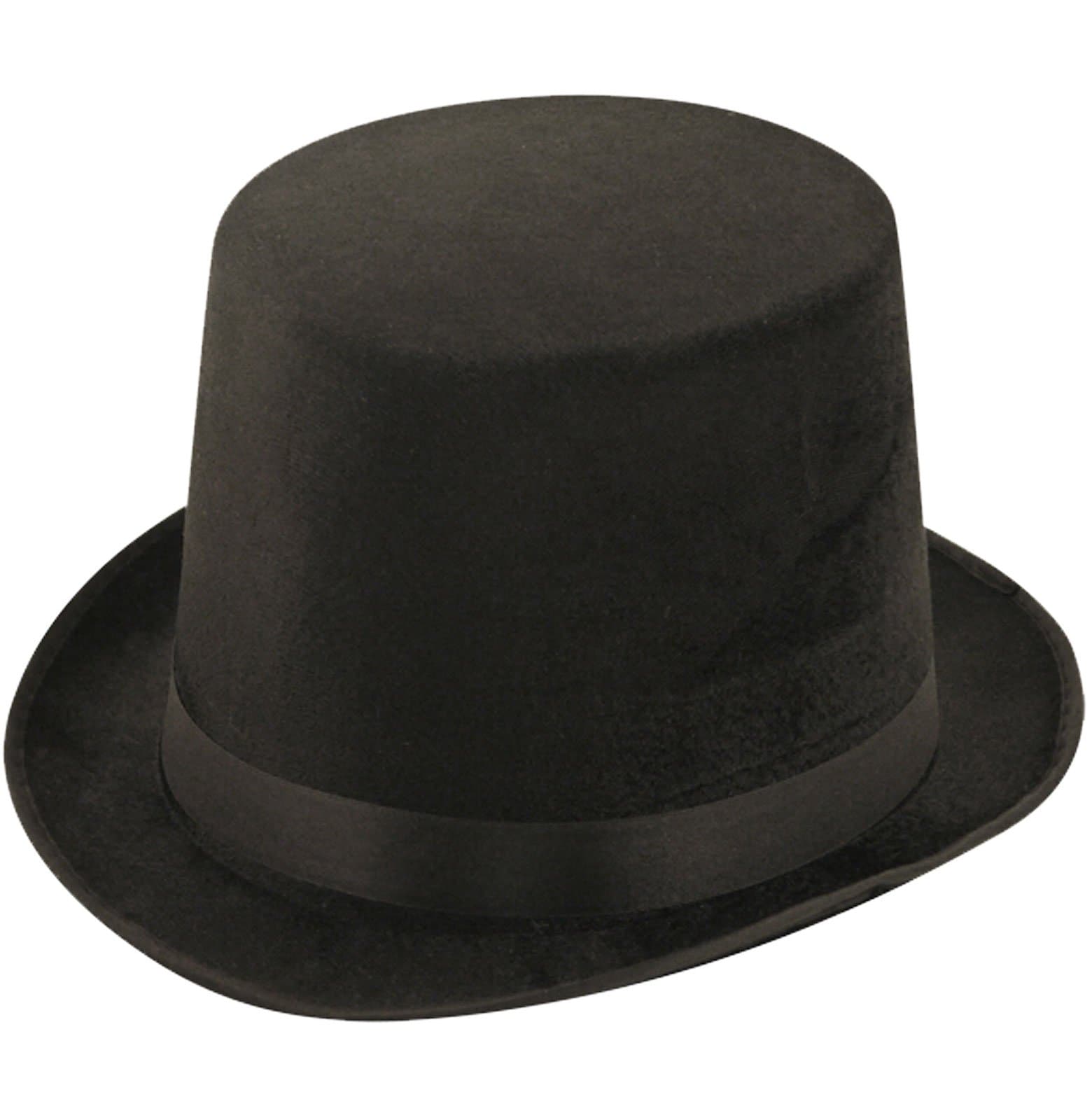 labreeze Lincoln Top Hat Black Velour Cabaret Magician Victorian Fancy Dress Party Hat