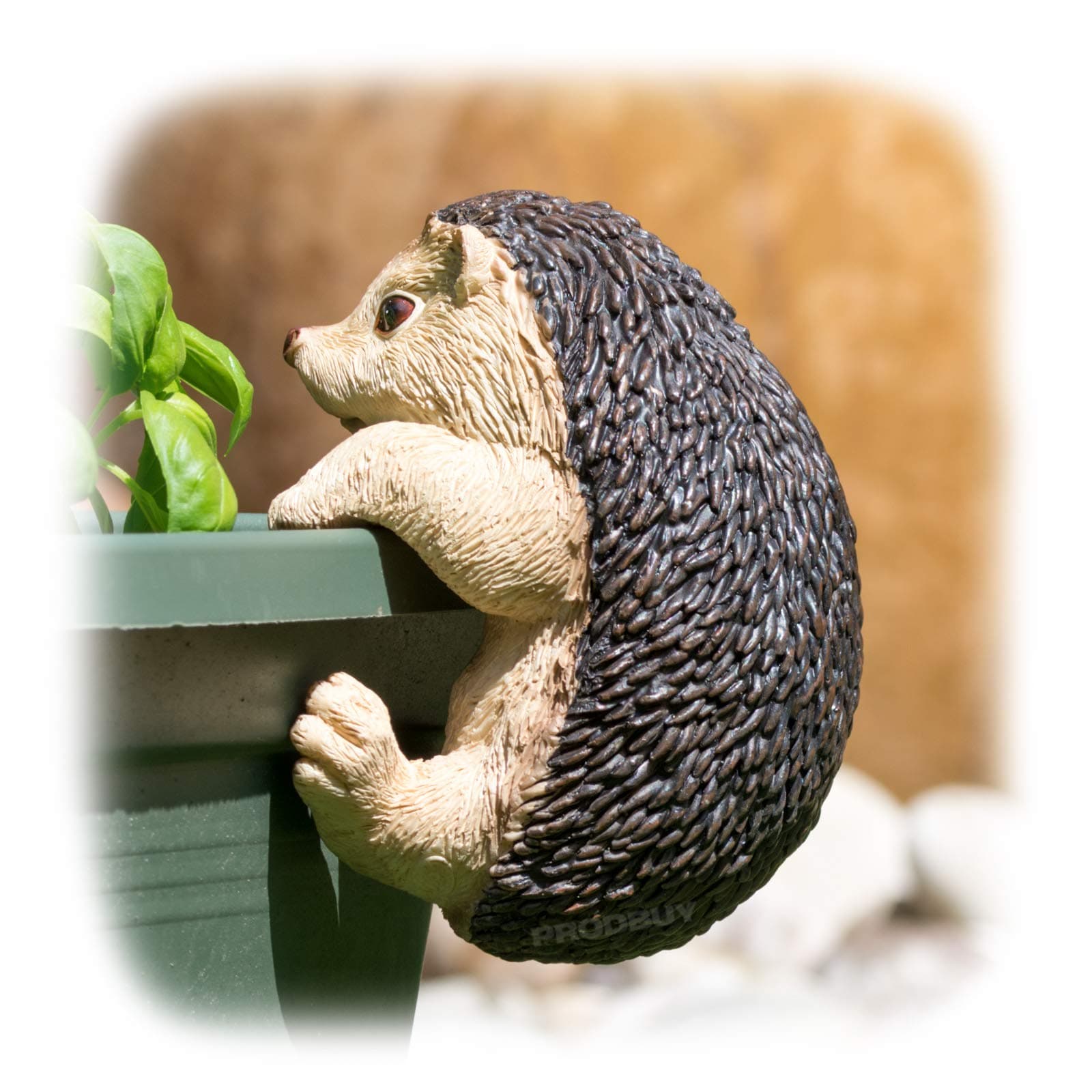 Plant Pot Hanging Garden Ornament (Brown Hedgehog)