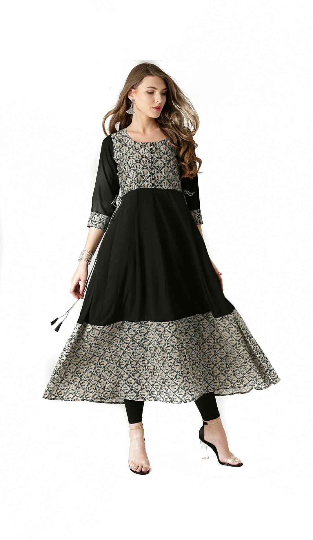 AnjuShree Choice Women Stitched Cotton Anarkali Kurti Kurta