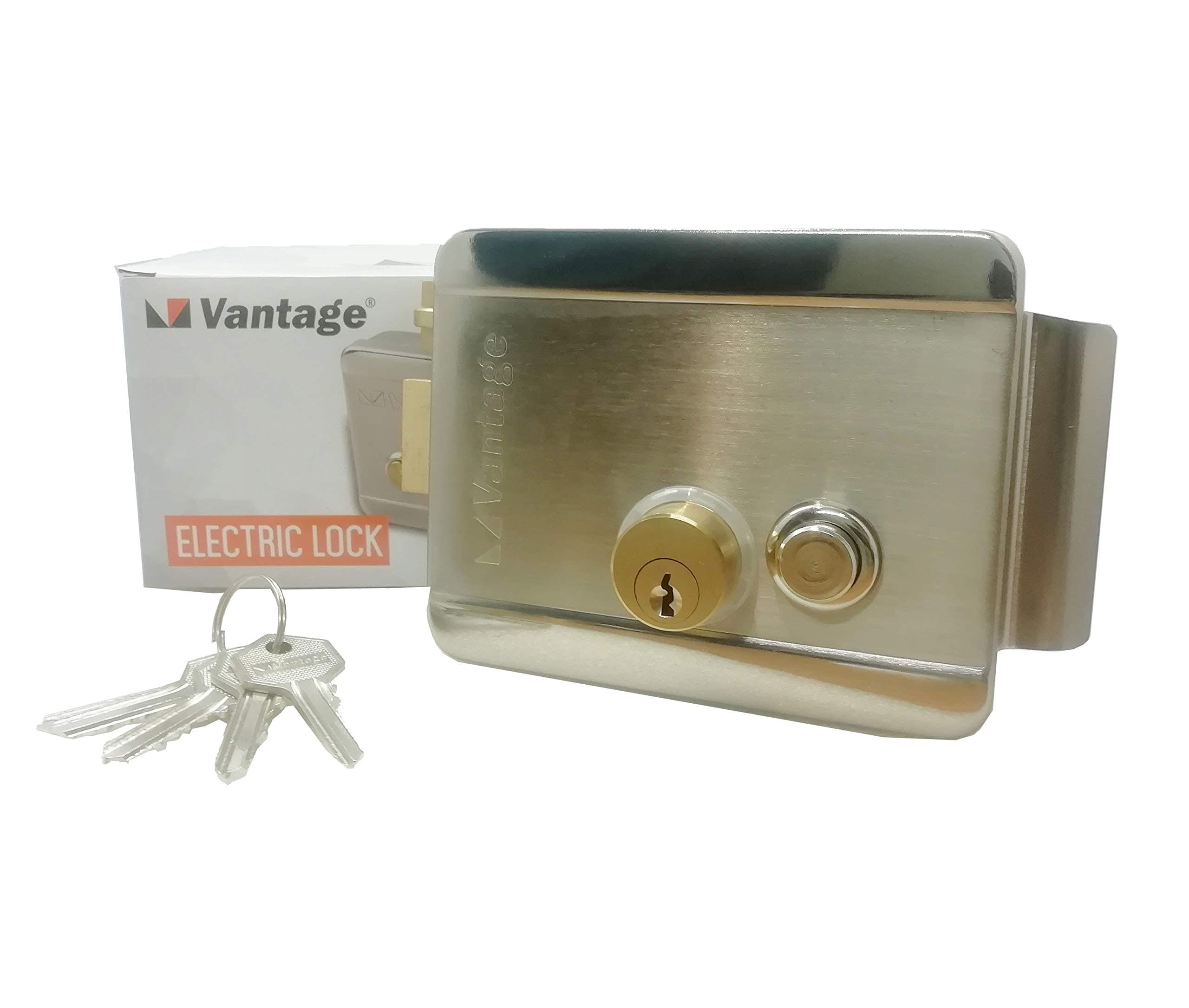Vantage EL200 Key Door Lock (Silver, Painted Finish)