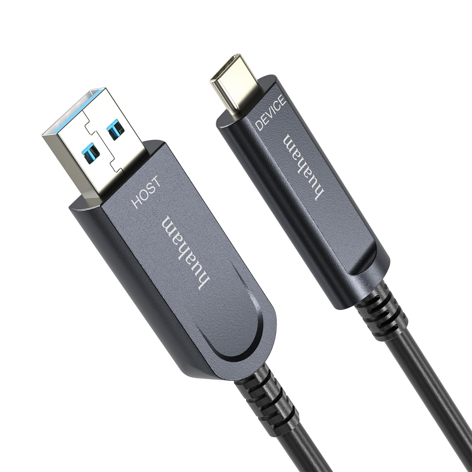 Fiber Optic USB A to C Cable 33FT, 10Gbps USB 3.2 Gen2 Type C Cable Long Distance USB C Cable Compatible with Microsoft Azure Logitech Camera VR Touch Screen Laptop Kinect Intel RealSense