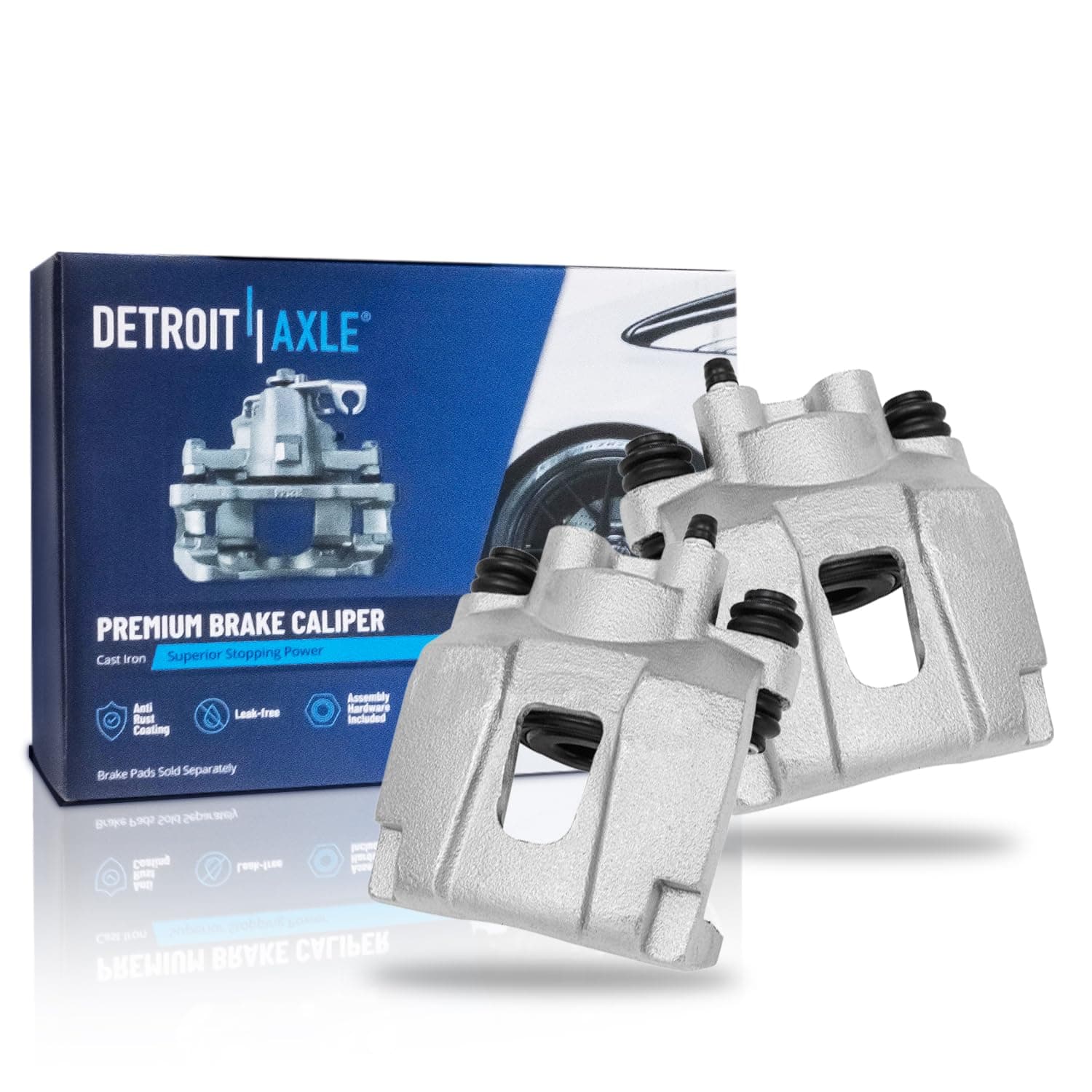 Detroit Axle - Rear 2pc Brake Calipers for Ford Explorer Sport Trac Jeep Liberty TJ Wrangler Lincoln Aviator Mercury Mountaineer, 2 Disc Brake Calipers Replacement