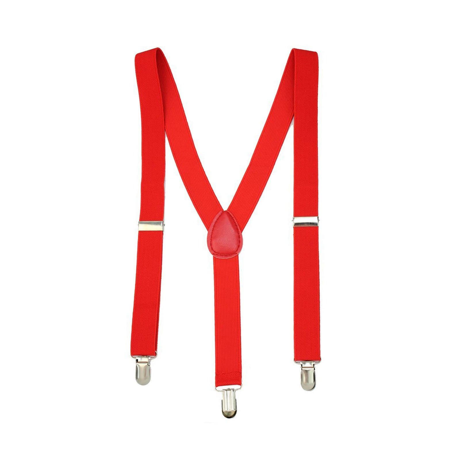 Men's Suspender Braces - Heavy Duty Clip on Suspenders - Fully Adjustable and Elasticated - Fashion Accessory for Parties, Weddings, Casual, Formal Events