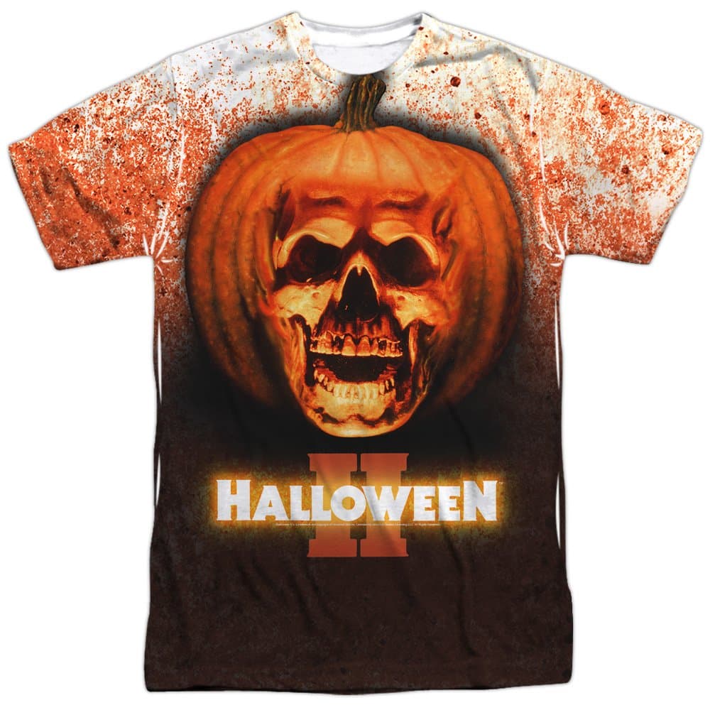 Halloween II Horror Thriller Slasher Movie Poster Adult 2-Sided Print T-Shirt