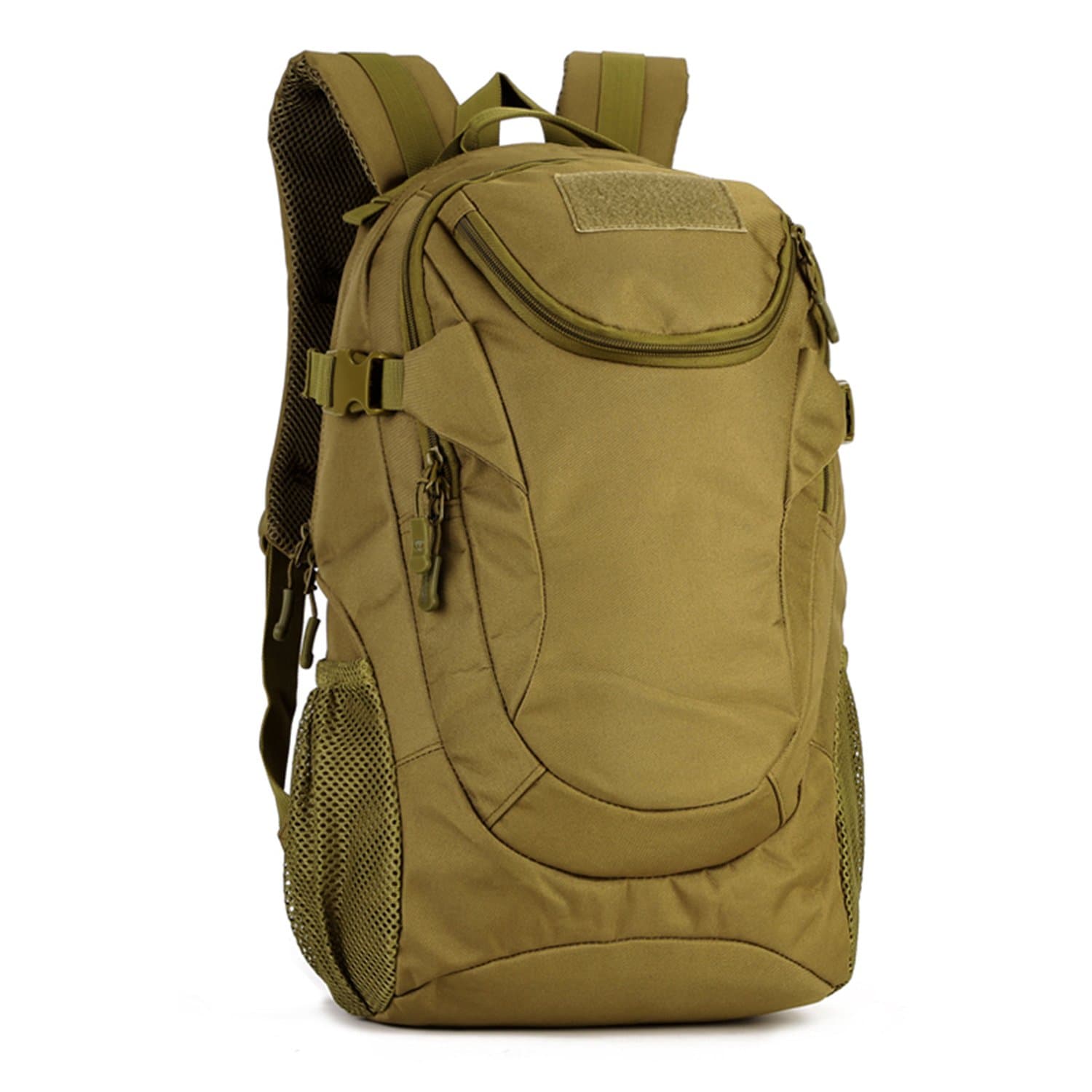 VINBAGGE Tactical Backpack 25L MOLLE Military Outdoor Waterproof Rucksack Luggage Bag for Trekking Camping Cycling Climbing Hunting - Dark Brown