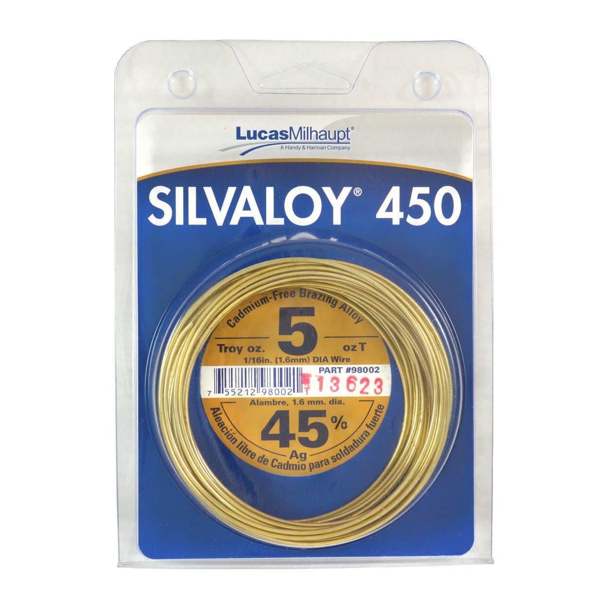 Silvaloy 450 45% Silver Solder Brazing Alloy 5 oz, 98002