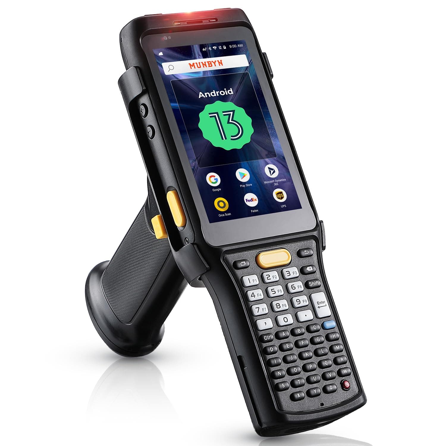 088P 2025 New Long-Range-Android-Barcode-Scanner, Android 13 PDA, Equip with Zebra 4850 Scanner, Long Distance Inventory Scanner with Pistol Grip, 1D 2D QR for Warehouse
