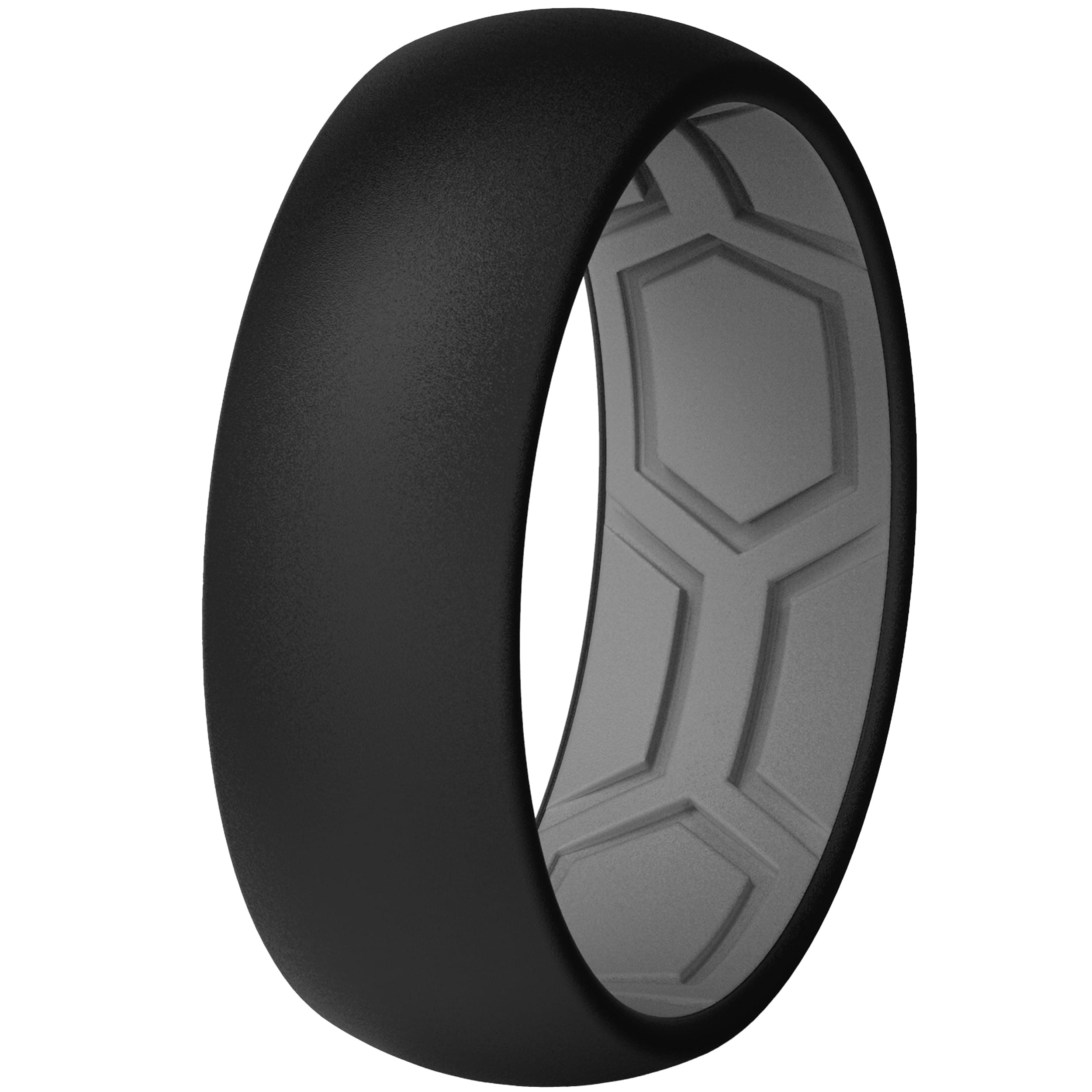 ThunderFit Men Breathable Air Grooves Silicone Wedding Ring Wedding Bands - 7 Rings / 4 Rings / 1 Ring - 8mm Width 2mm Thickness