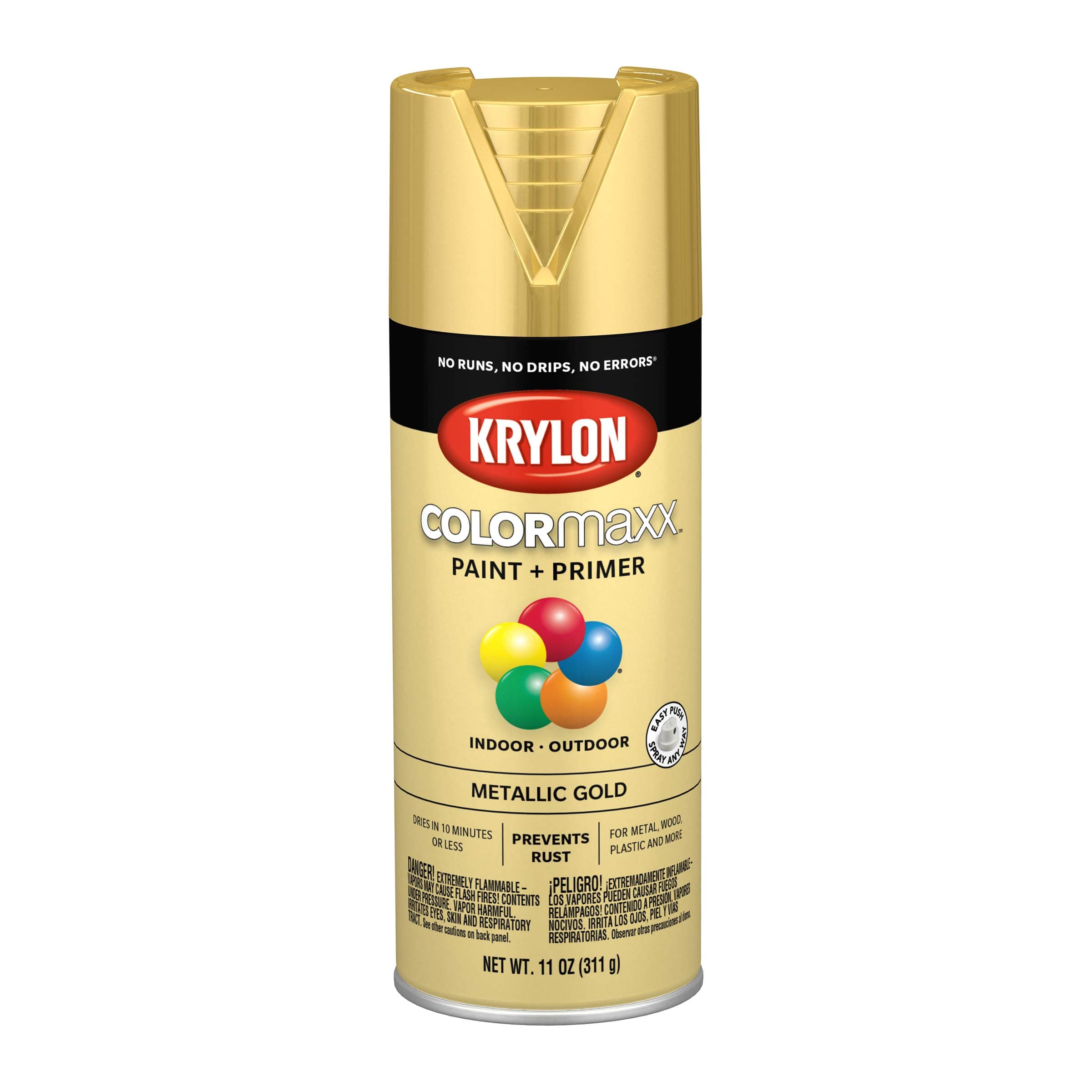 K05588007 COLORmaxx Spray Paint, Aerosol, Gold
