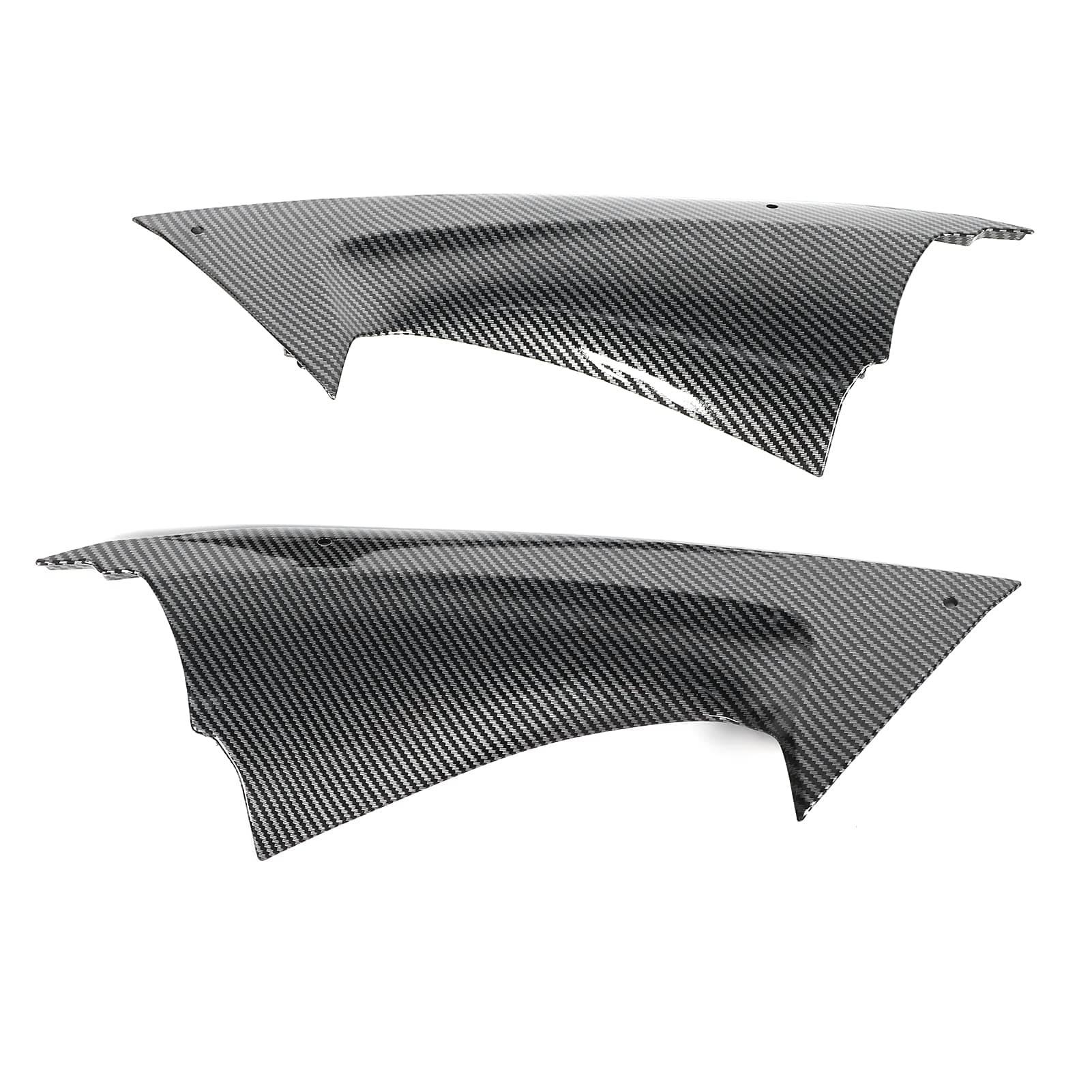 Acouto 2pcs Carbon Fiber Side Air Duct Cover Fairing Insert Part Fit for YZF R6 2008‑2016 powersports-windshield-deflectors