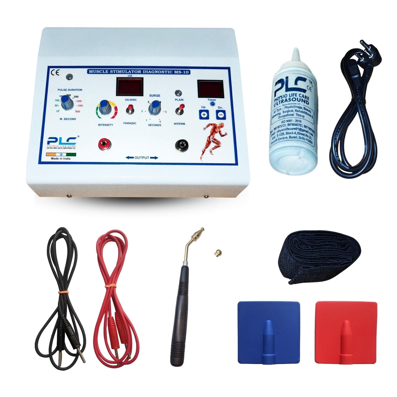 Muscle Stimulator Diagnostic MS-10, Metal Body Physiotherapy Machine With 1 Year Warranty, Electrotherapy Device For Pain Relief, Muscle Stimulation For Physiotherapy