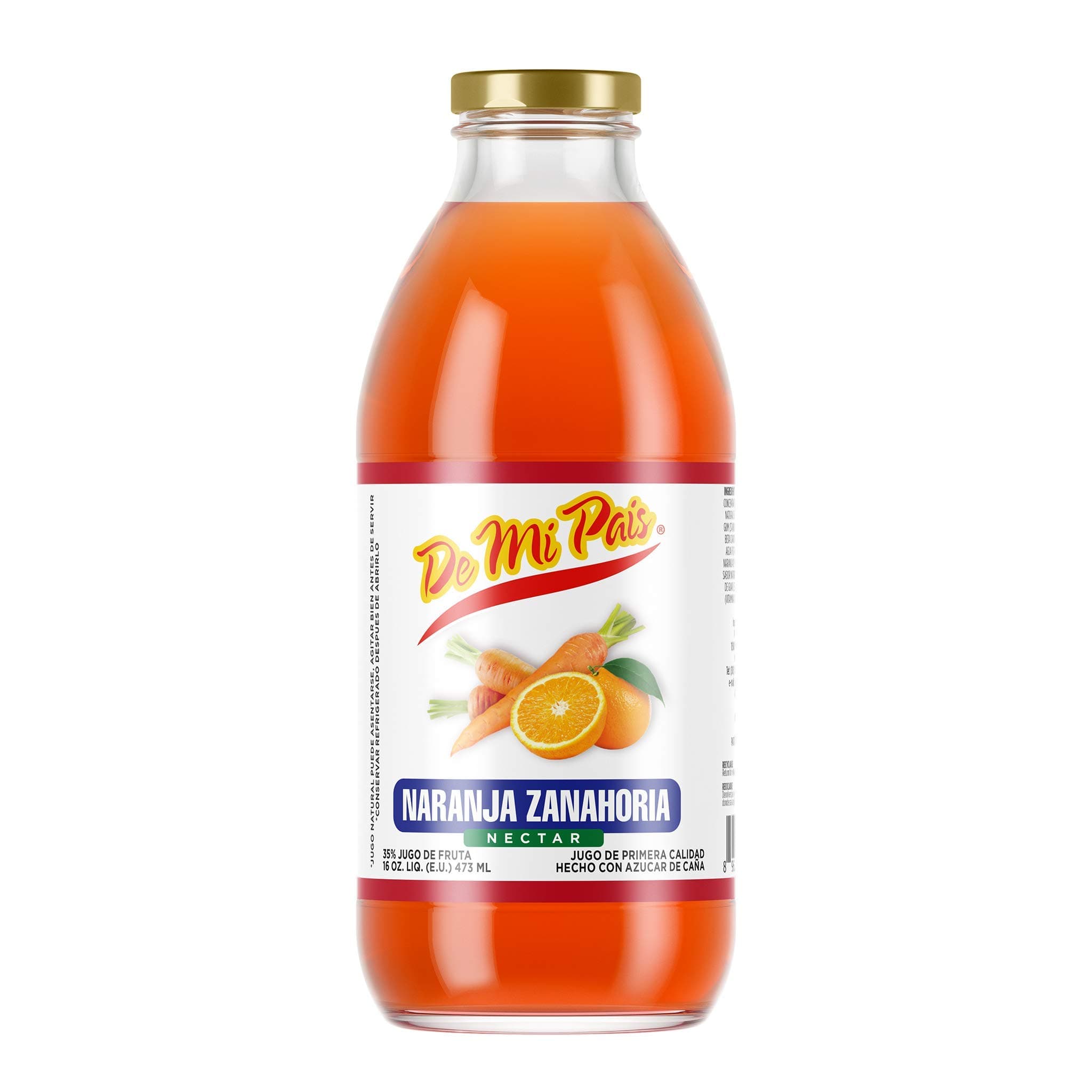 Jugo de Fruta en Botella Naranja Zanahoria 16oz / Fruit Juice in Glass Bottle Orange Carrot 16oz (6)