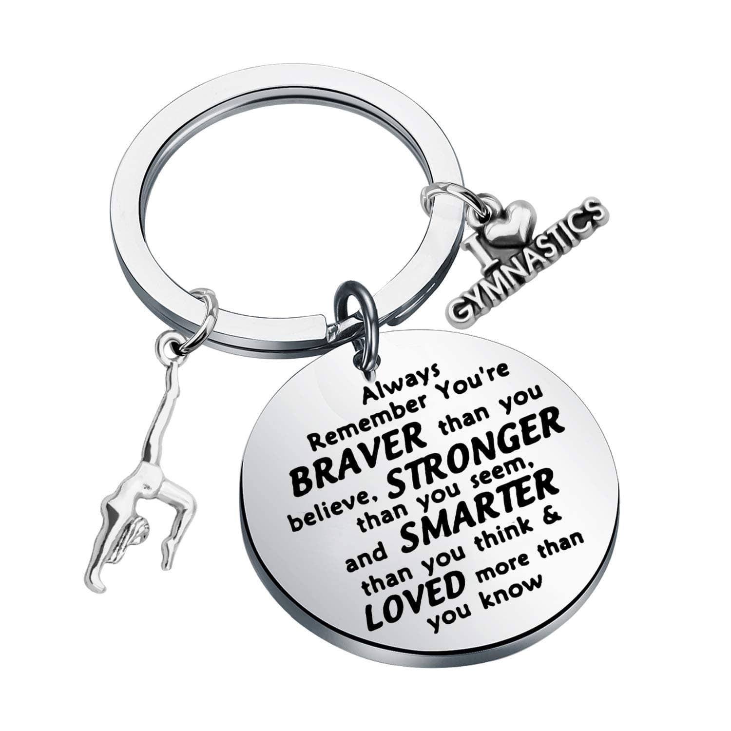BNQL Gymnast Gift Gymnastics Keychain Inspiration Girls Gymnastics Gift for Gymnast Jewelry Gymnastics Team Gifts
