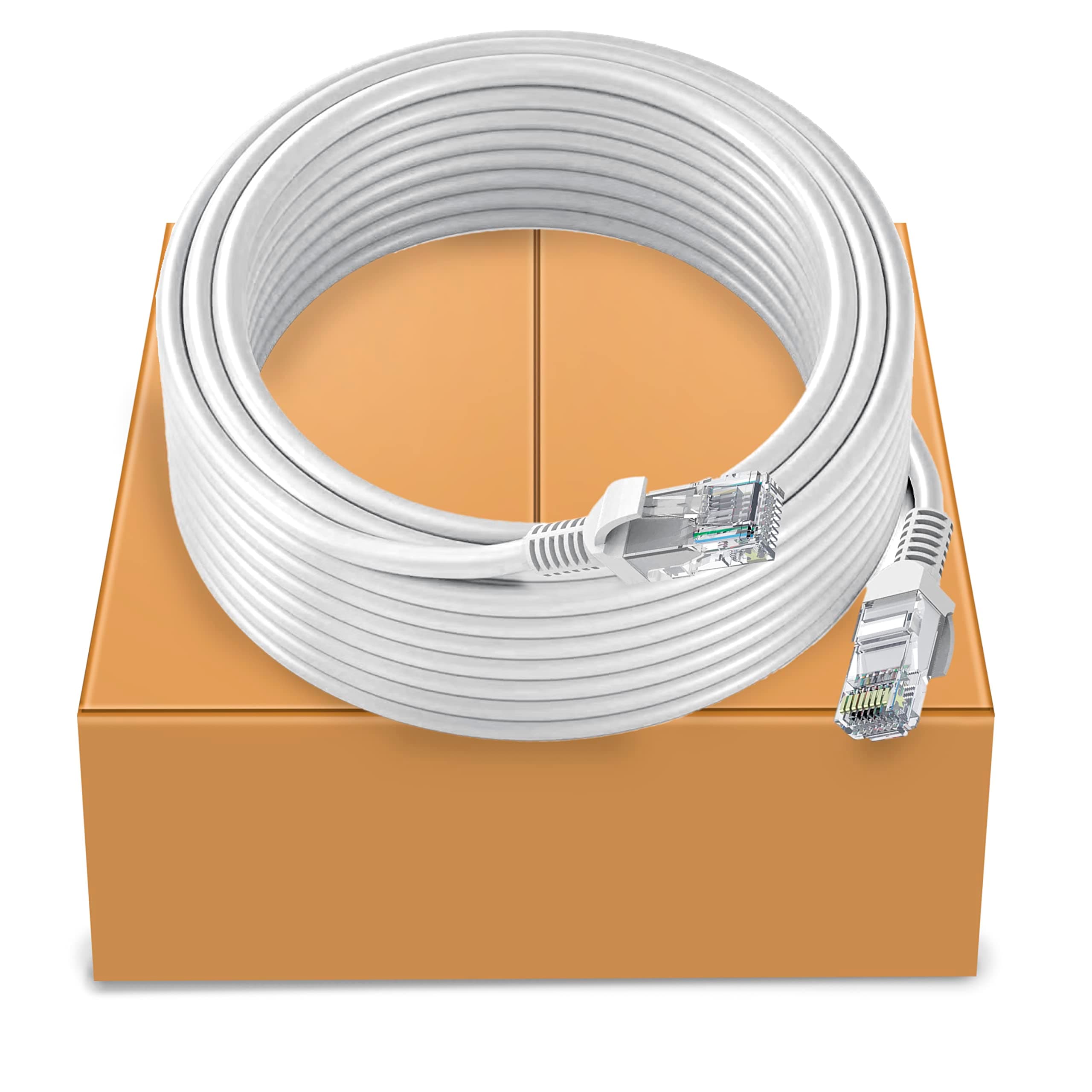 Storite Cat 6 Ethernet Cable,15 Mtr High Speed 550MHZ / 10 Gigabit Speed UTP LAN Cable, Network Cable Internet Cable RJ45 Cable LAN Wire, Patch Computer Cord Gigabit Category 6 Wires for Modem,Router