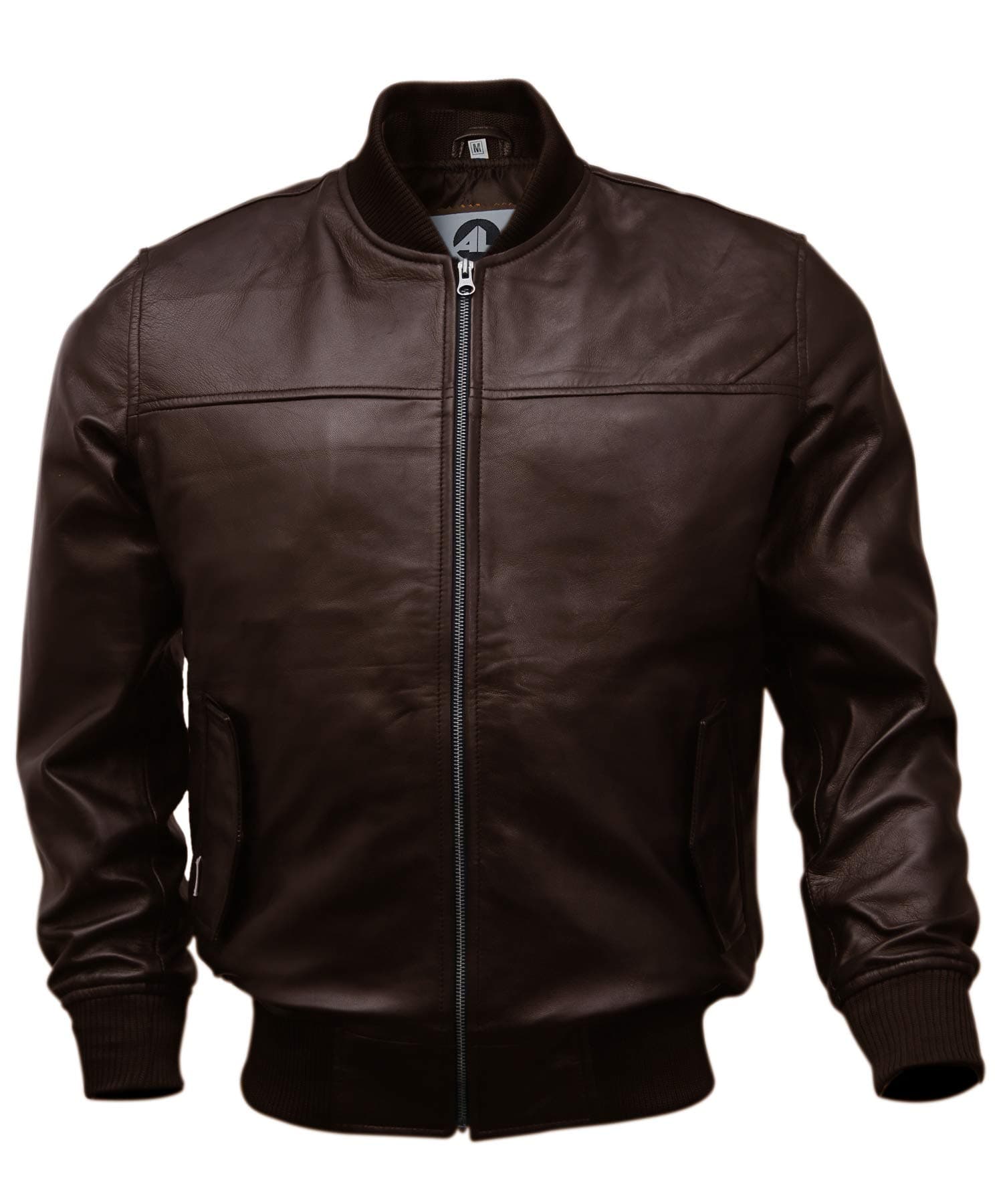 Varsity Bomber Leather Jacket Men | Genuine Lambskin Flight Military Tactical Jacket