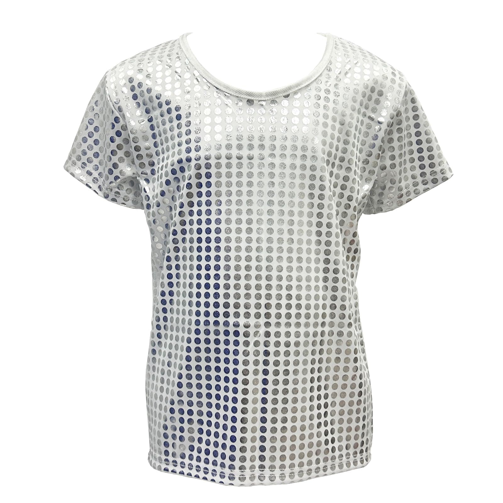 Kids Girls Boys Shiny T-Shirt Short Sleeves Hip Hop Jazz Dance Performance Festival Party Loose Top Shirt Blouse