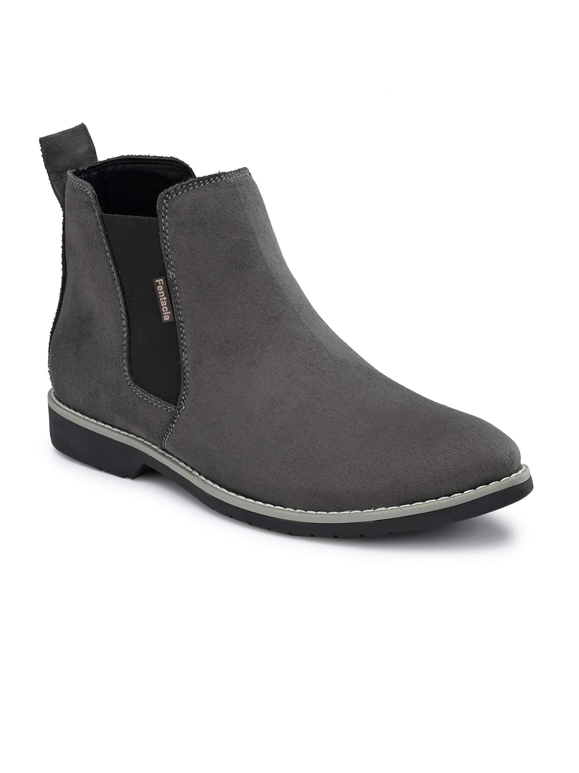 FENTACIAMen Blue Synthetic Suede Chelsea Boots
