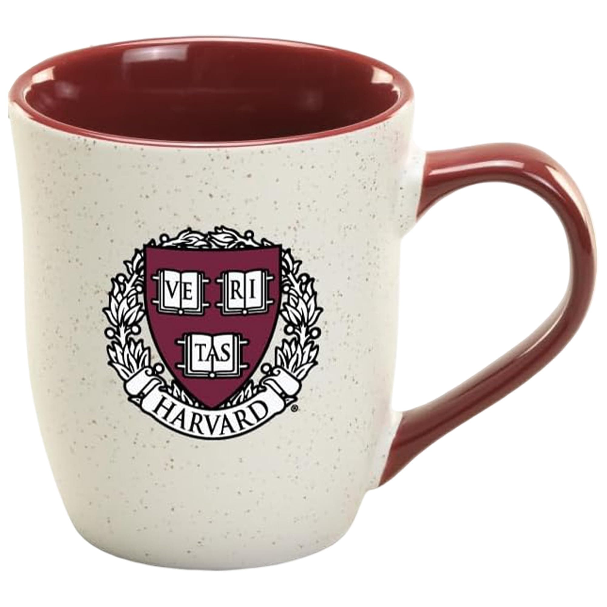 Harvard Granite Ceramic Diner Mug - Official Logo, Colored Interior and Handle, 16oz
