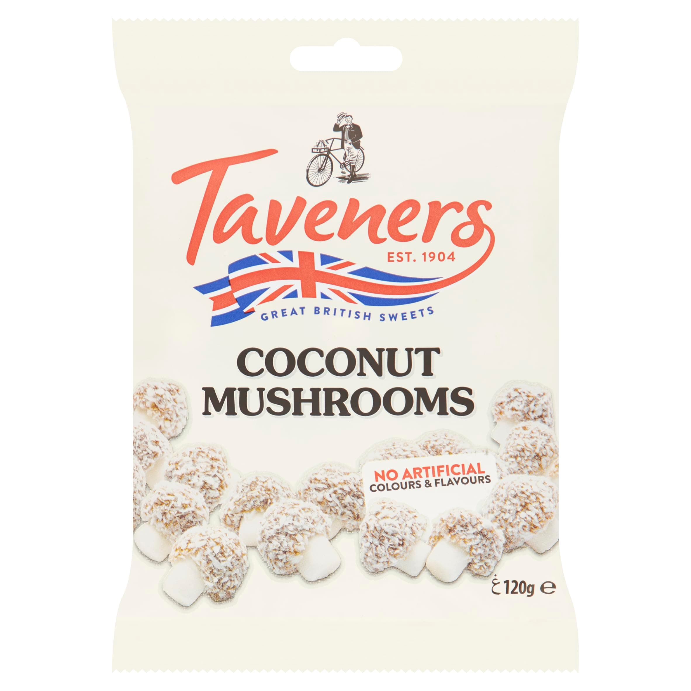 Taveners Coconut Mushrooms 120g | Great British Sweets