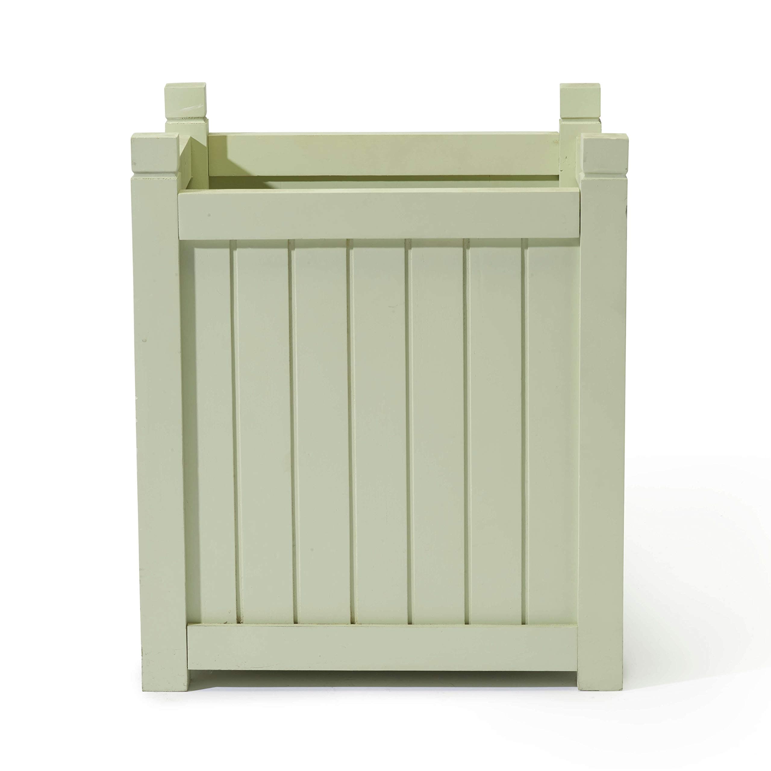 Large Square Hardwood Planter - French Grey colour