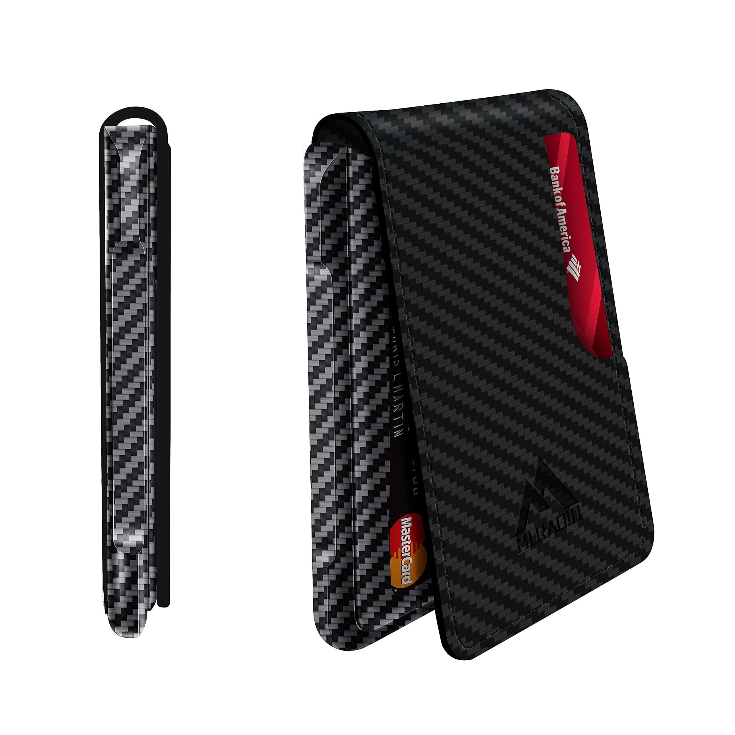 MURADIN Mens Wallet Tactical Bifold Wallets for Men Metal RFID Blocking Aluminum Money Cards Holder Gifts for Men