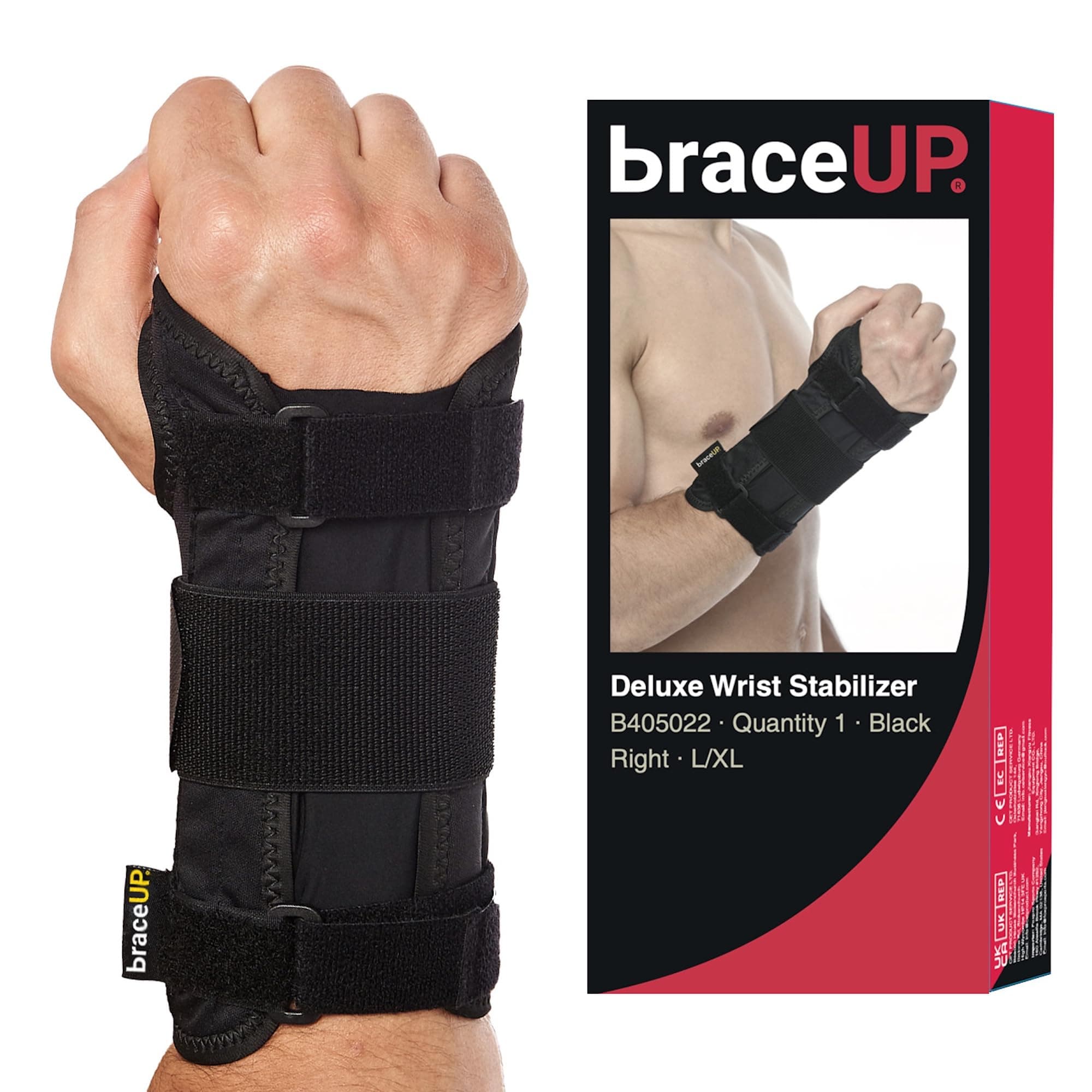 BraceUP Carpal Tunnel Wrist Brace - Metal Wrist Splint for Hand and Wrist Support, Tendonitis Arthritis Pain Relief