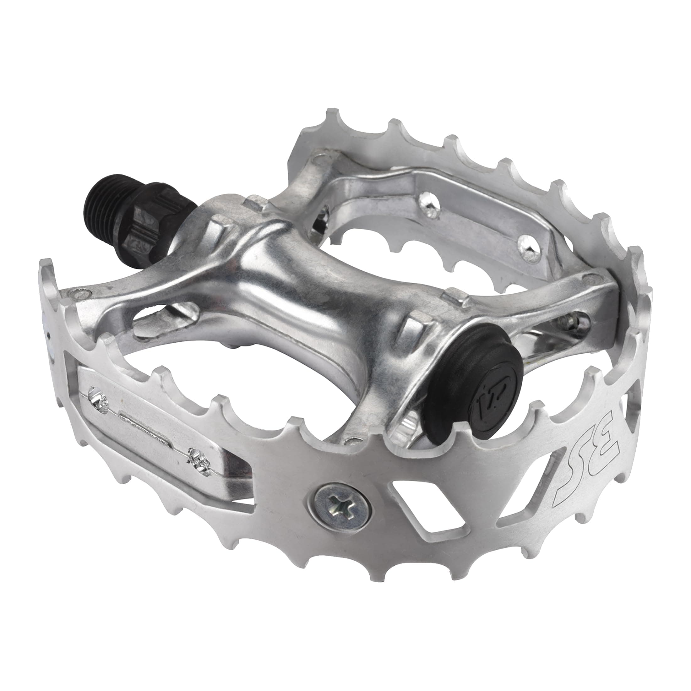 Bear Trap BMX Bike Pedals Silver