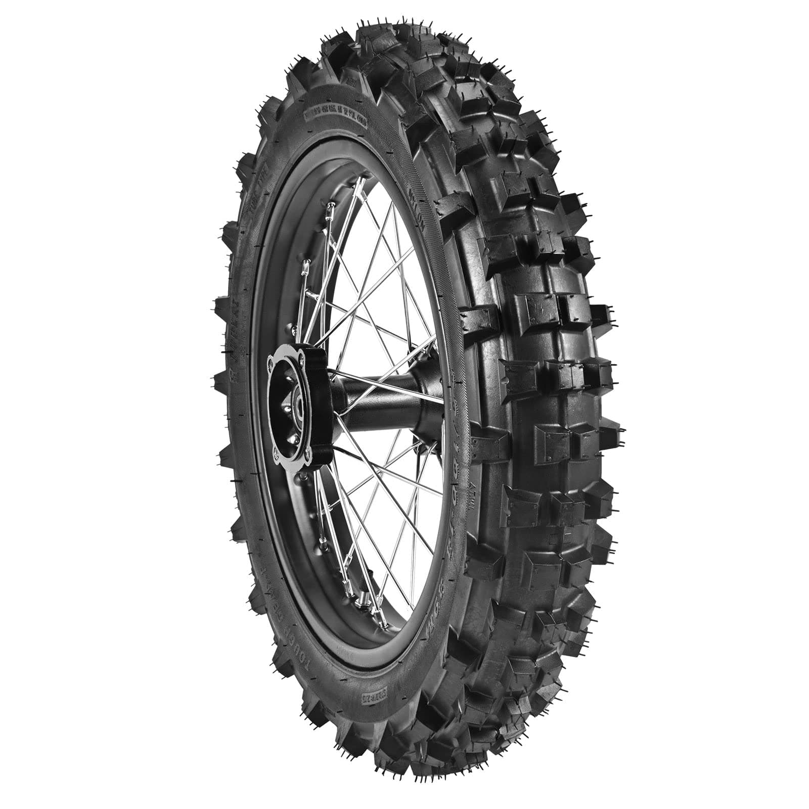 90/100-14 Rear Wheel Tire and Rim Inner Tube with 15mm Bearing Assembly For Dirt Pit Bike (90/100-14(15mm inner bearing))