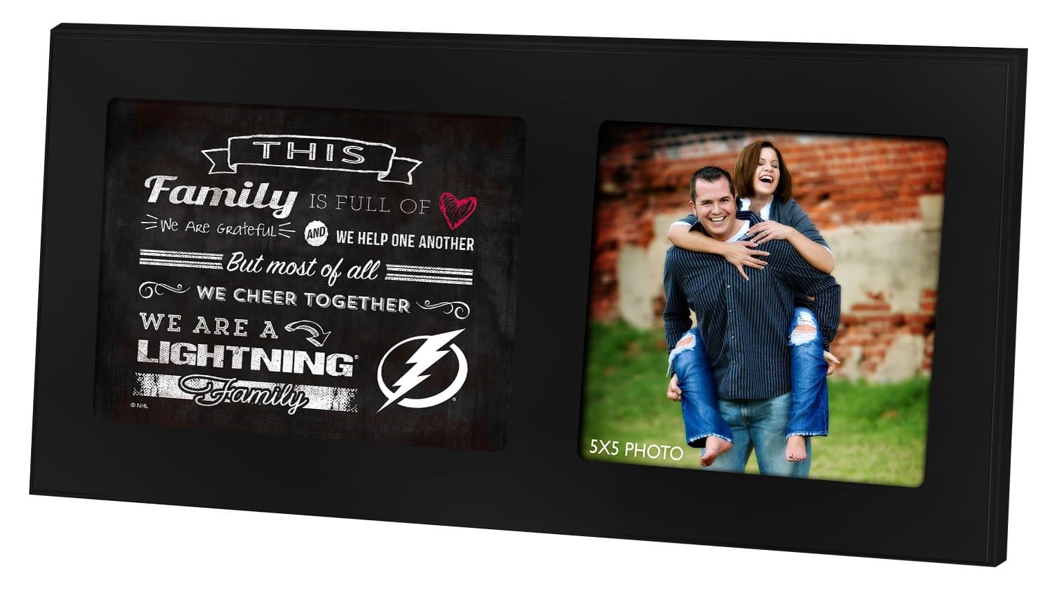 KH Sports Fan 16"X8" Tampa Bay Lightning Family Cheer Black Single NHL Photo Frame