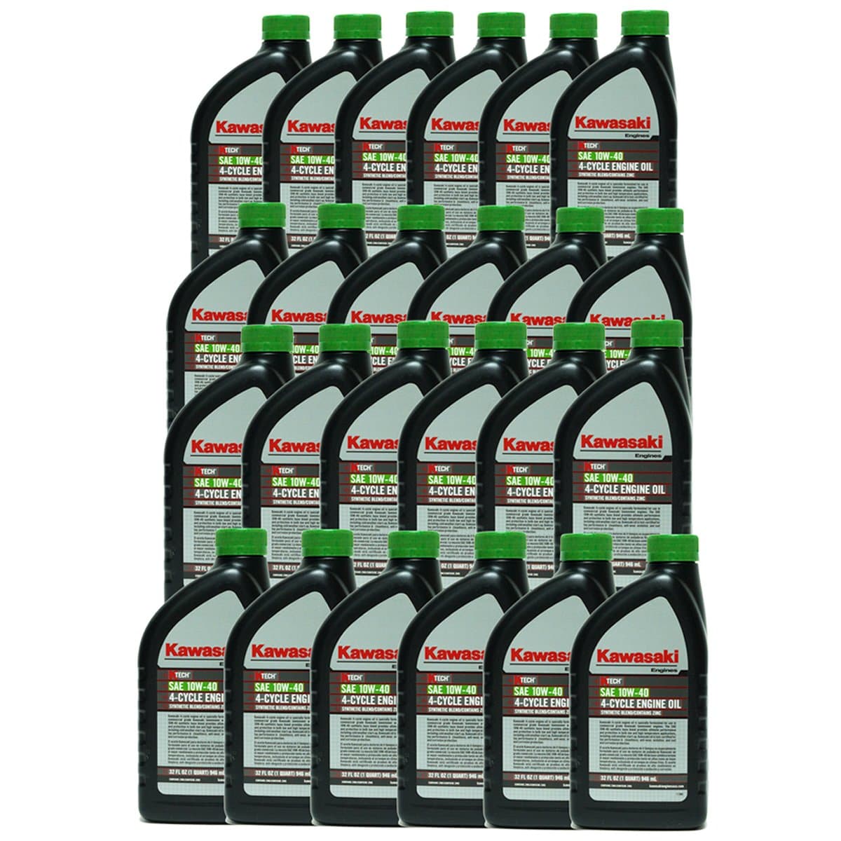 24PK Genuine OEM 10W40 Motor Oil Quart 4-Cycle K-Tech 99969-6296