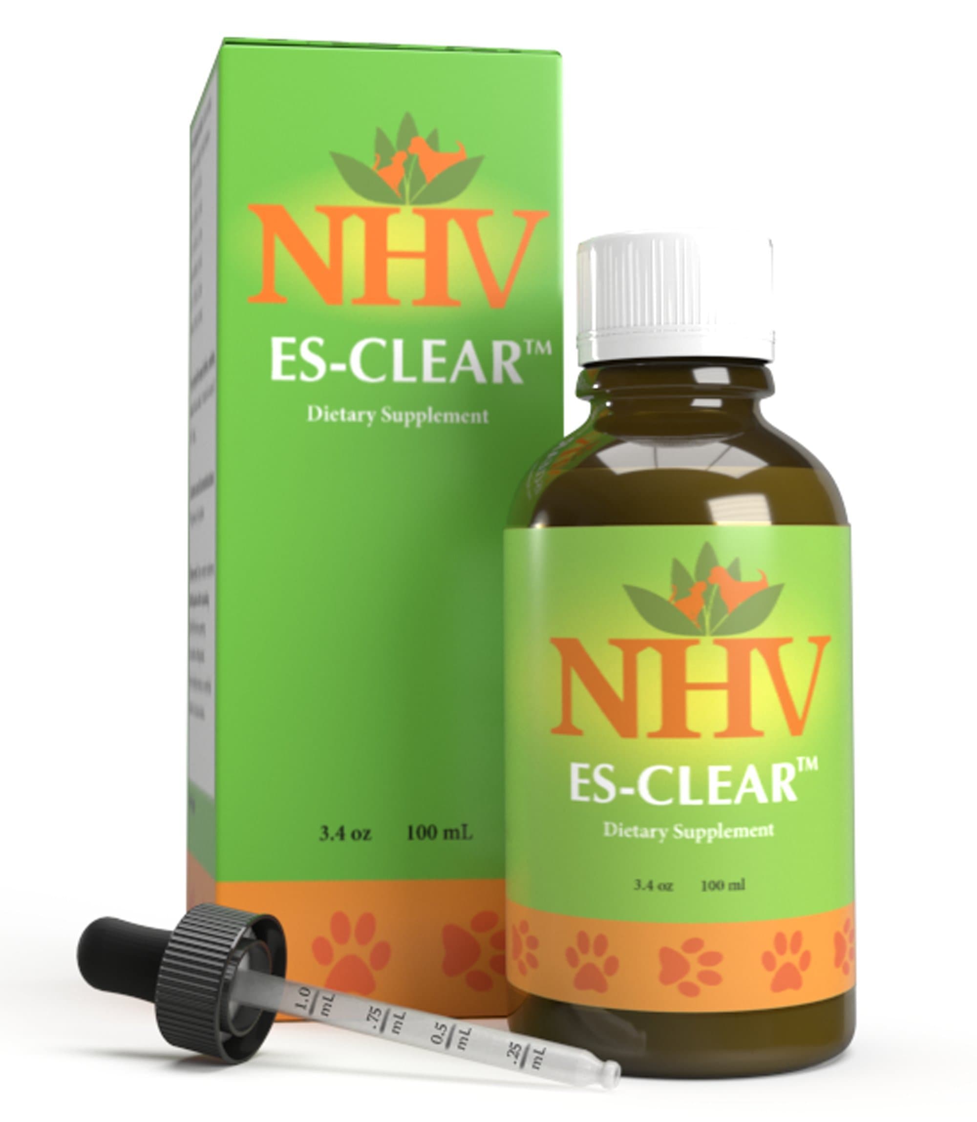 NHV ES Clear - Natural Cancer Support For Cats, Dogs, and Small Pets, 100ml w/dropper by NHV