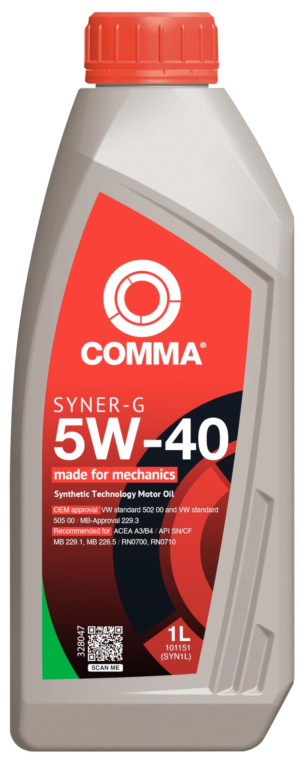 SYN1L 1L Syner-G Full Synthetic 5W40 Motor Oil