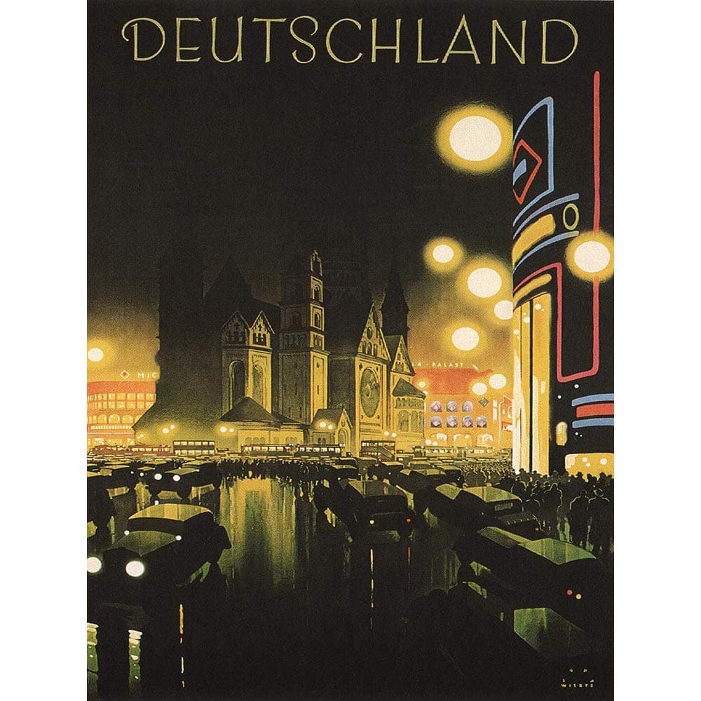 Wee Blue Coo Travel Tourism Berlin Germany Deutschland Vintage Advertising Unframed Wall Art Print Poster Home Decor Premium