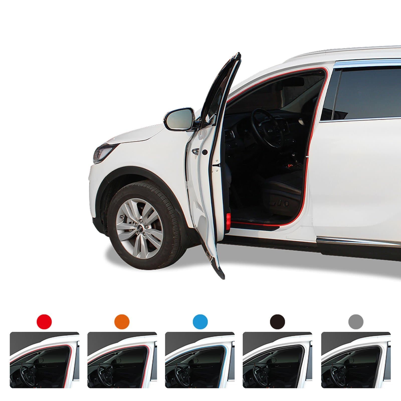 GotoShop Car Noise Protection Keeper Anti Wind Noise Door Air Seal Strip DIY Moulding Trim (Gray)