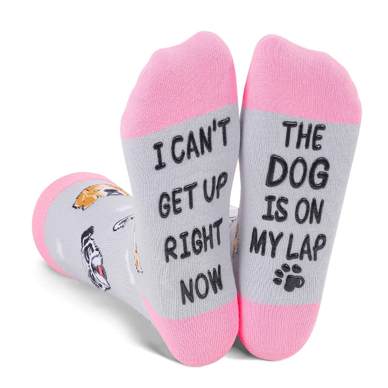 Sponsored Ad - Zmart Funny Dog Cat Mom Gifts - Novelty Pet Lover Socks for Women, Dog Cat Mom Socks for Her