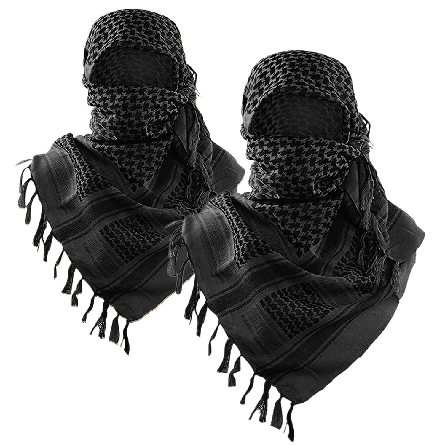 Military Shemagh Tactical Desert Scarf / 100% Cotton Keffiyeh Scarf Wrap for Men And Women