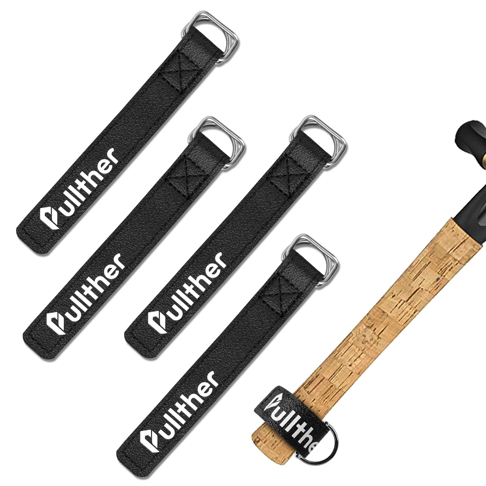 Fishing Rod Straps,5.9 Inch Fishing Rod Ties,4 PCS,Fishing Rod Straps,Fishing Rod Accessories,Fishing Equipment for Kayaks and Fishing Rods.