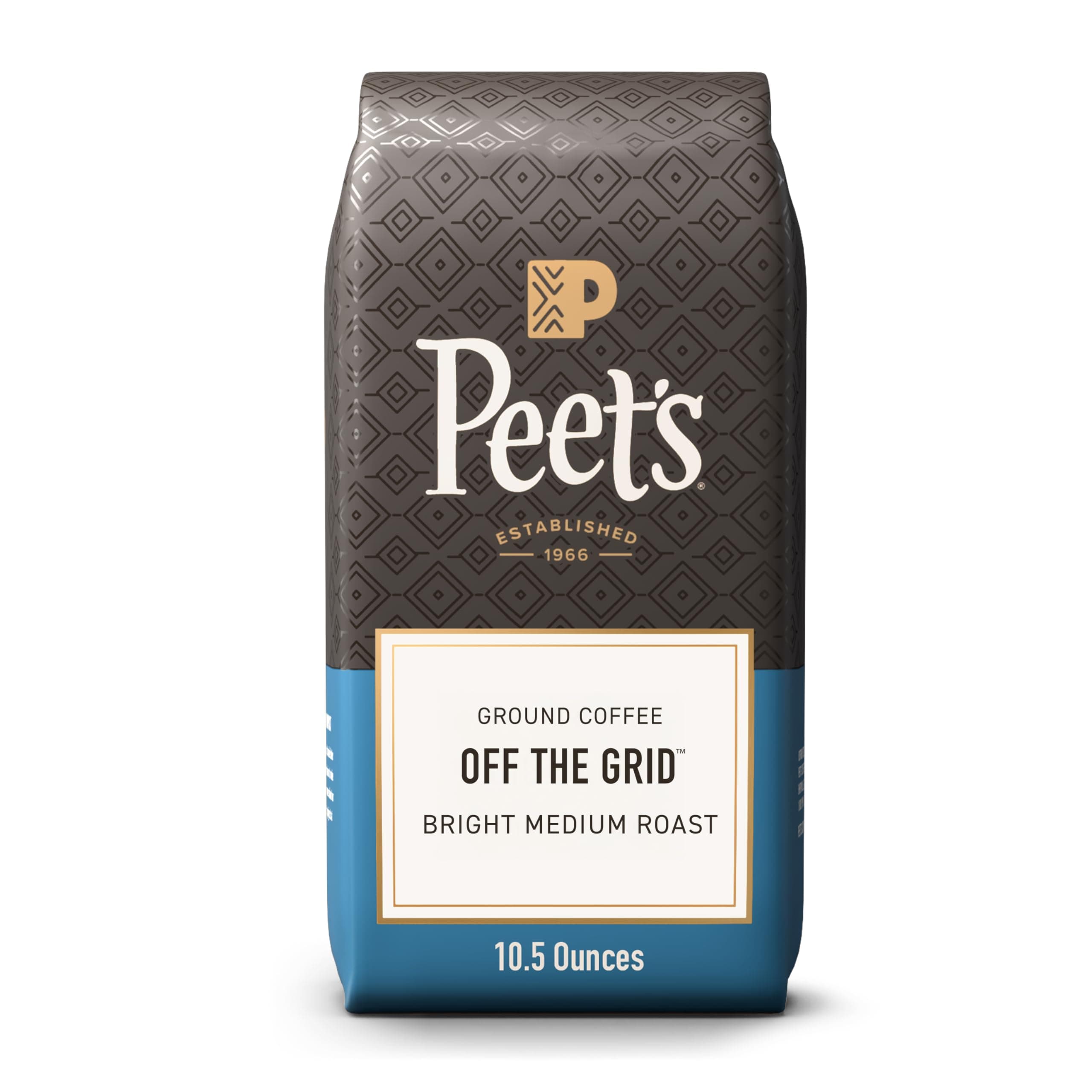 Peet's Coffee, Medium Roast Ground Coffee - Off the Grid Blend 10.5 Ounce Bag