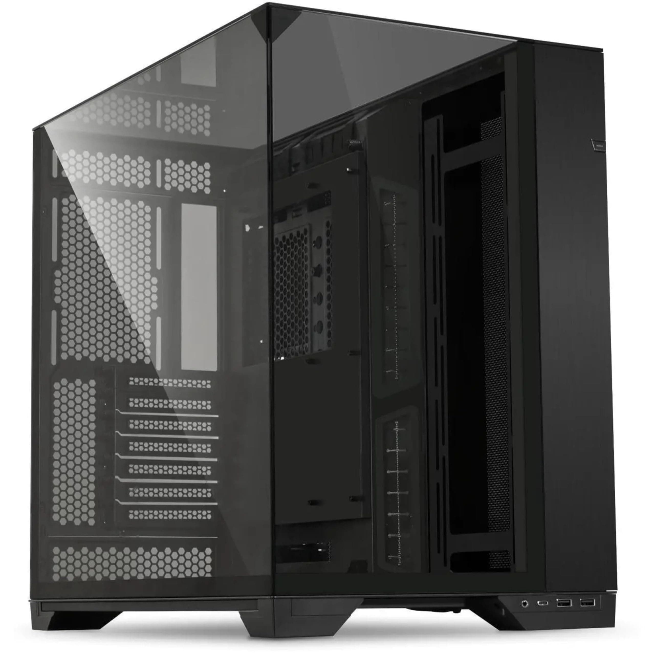 Lian Li O11 Vision Black Aluminum/Steel/Tempered Glass ATX Mid Tower Computer Case Black - O11VX.US