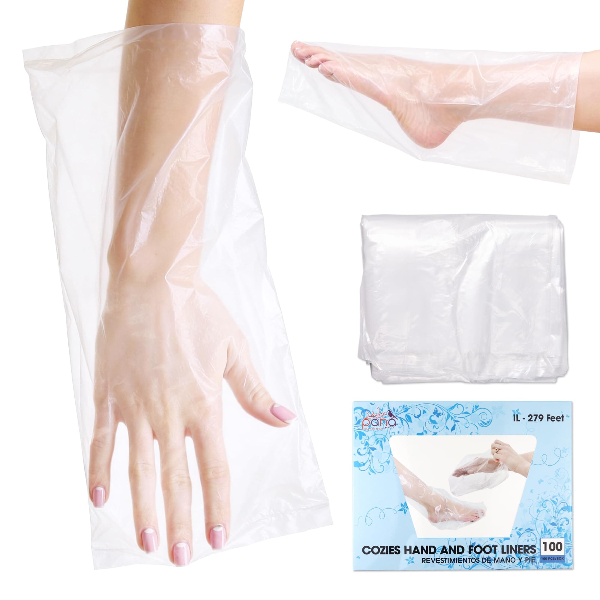 100 Counts - Ivy L® Paraffin Wax Thermal Liners for Hand or Foot Professional or Personal Use, 16 x 9 Inches