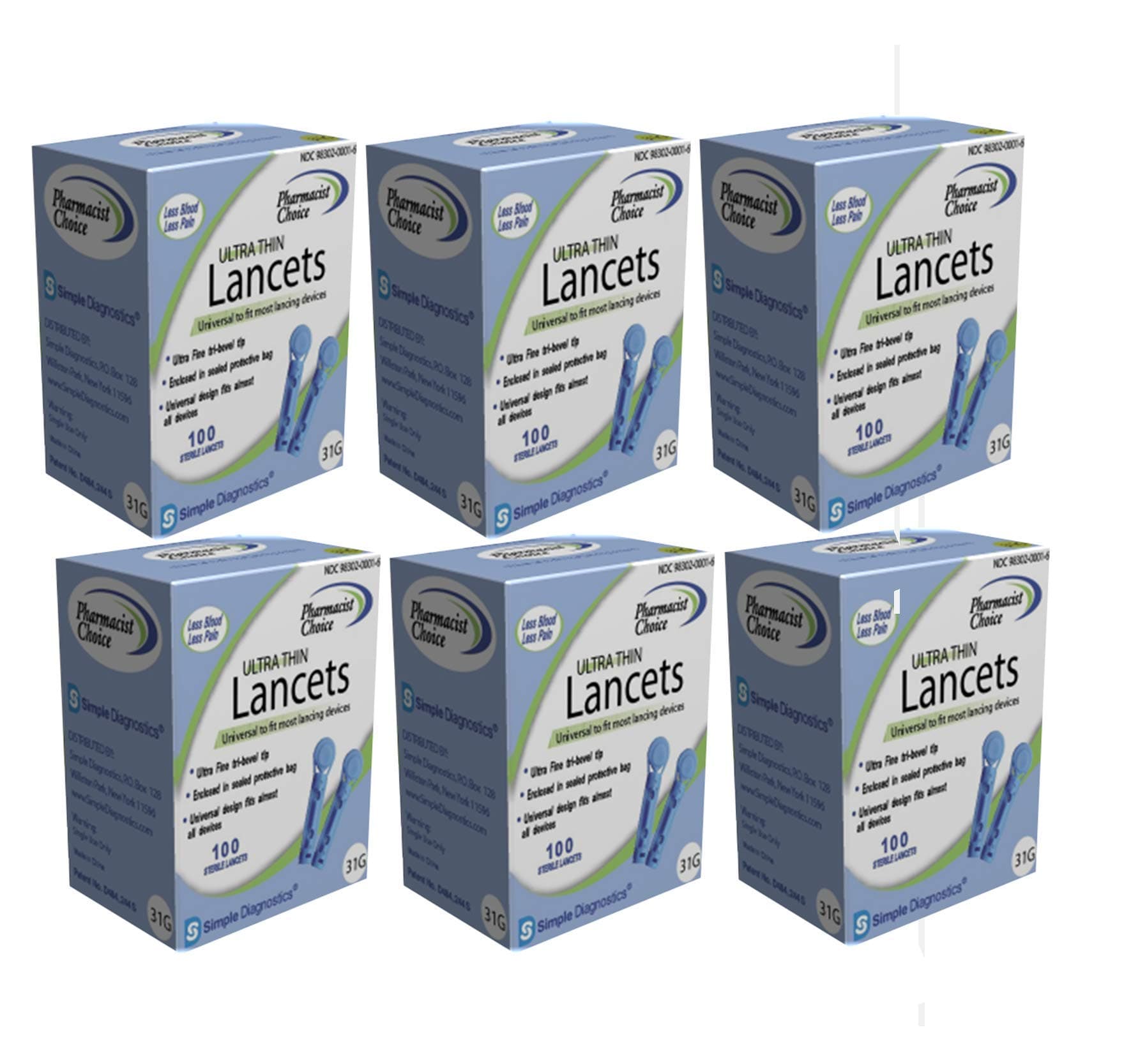 Clever ChoicePharmacist Choice Twist Top 31G Lancets 100s [6 Pack]