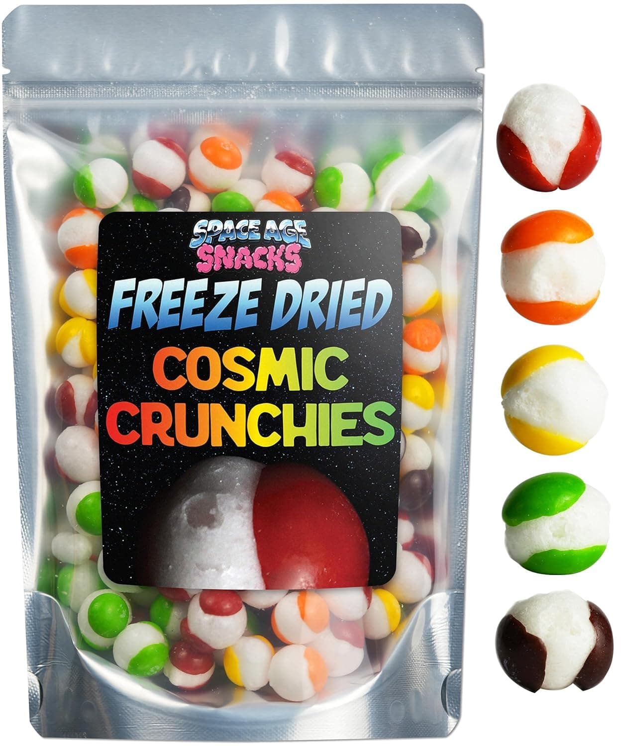 Premium Freeze Dried Candy - 8 Ounce Cosmic Crunchies Freeze Dried Candy - Space Age Snacks - Sweet Treat for All Ages