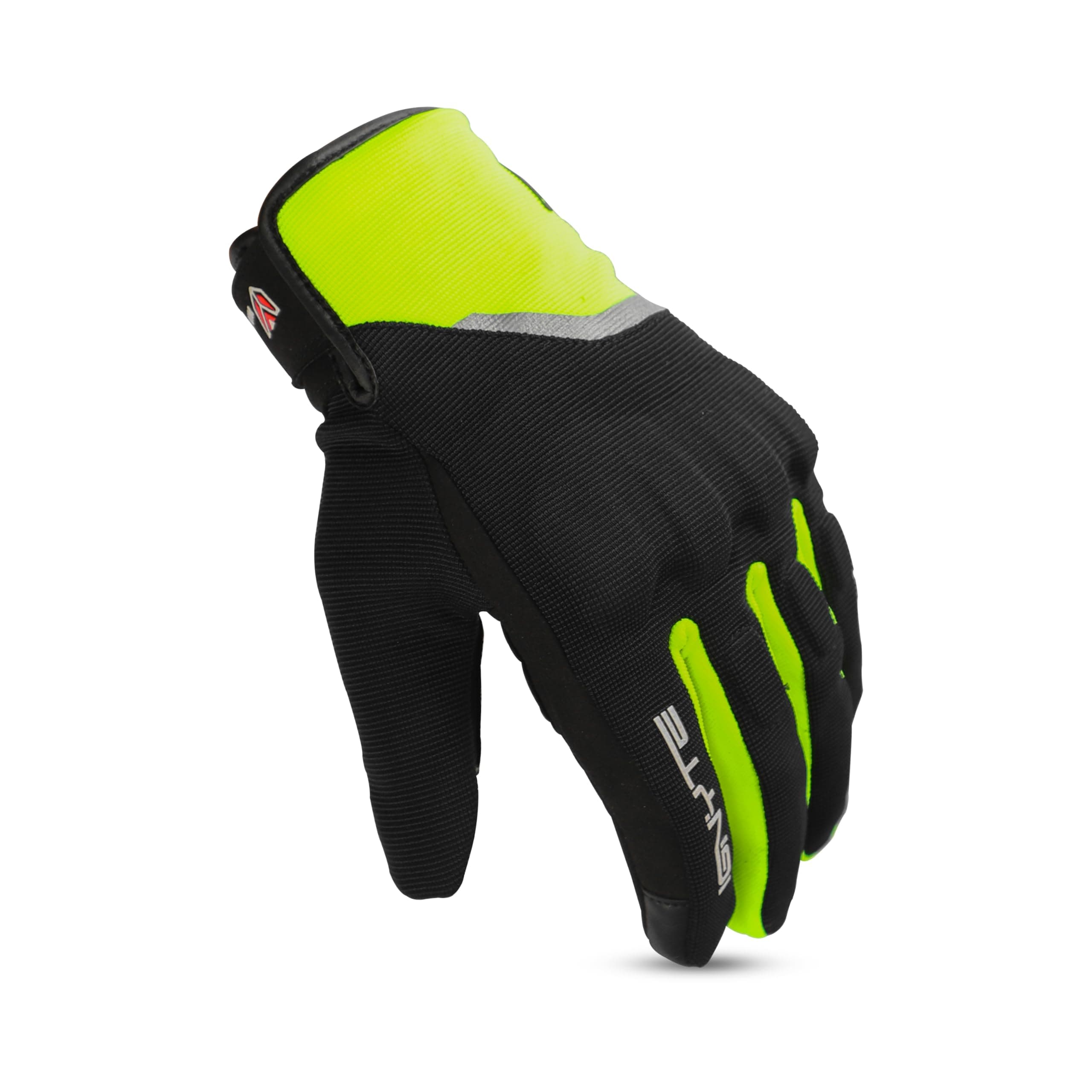 Ignyte Aqua Full Finger Waterproof Bike Riding Gloves with Touch Screen Sensitivity at Thumb and Index Finger, Protective Off-Road Motorbike Racing (L, Neon)