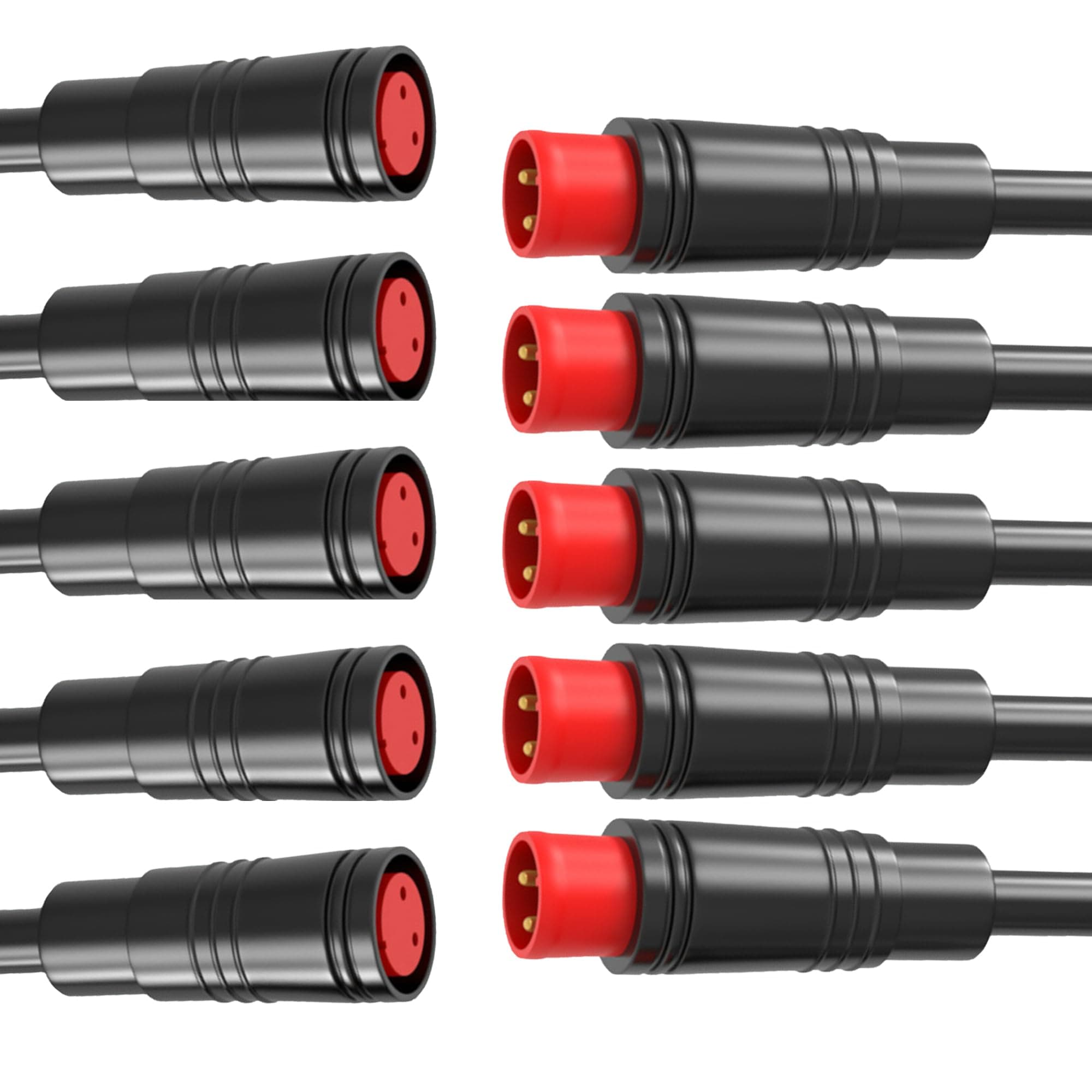 Julet 4Pin 3pin 2pin Male Female Waterproof Cable Electric Bike Extension Cable Connector