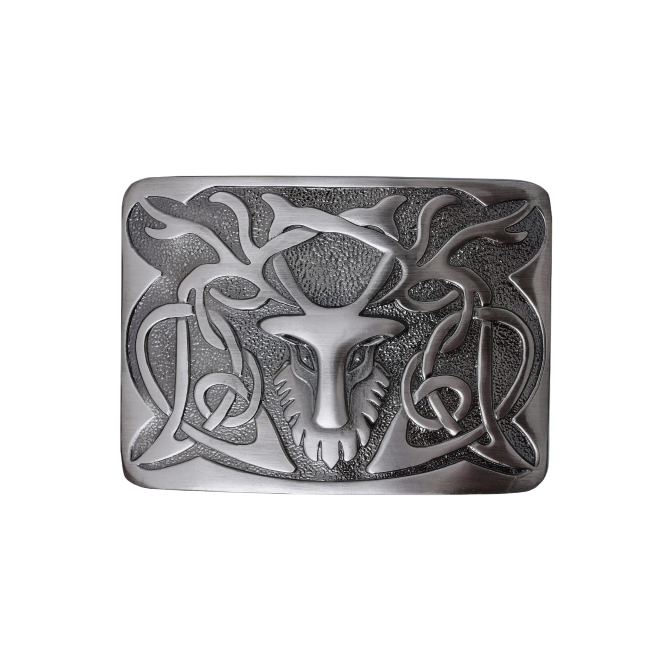 Kilt EmporiumKilt Belt Buckle Scottish Stag Head Design Heavy Pewter