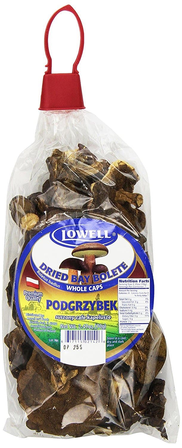 Polish Dried Bay Bolete Mushrooms ( Podgrzybek ) Whole Caps 70g/2.47oz.