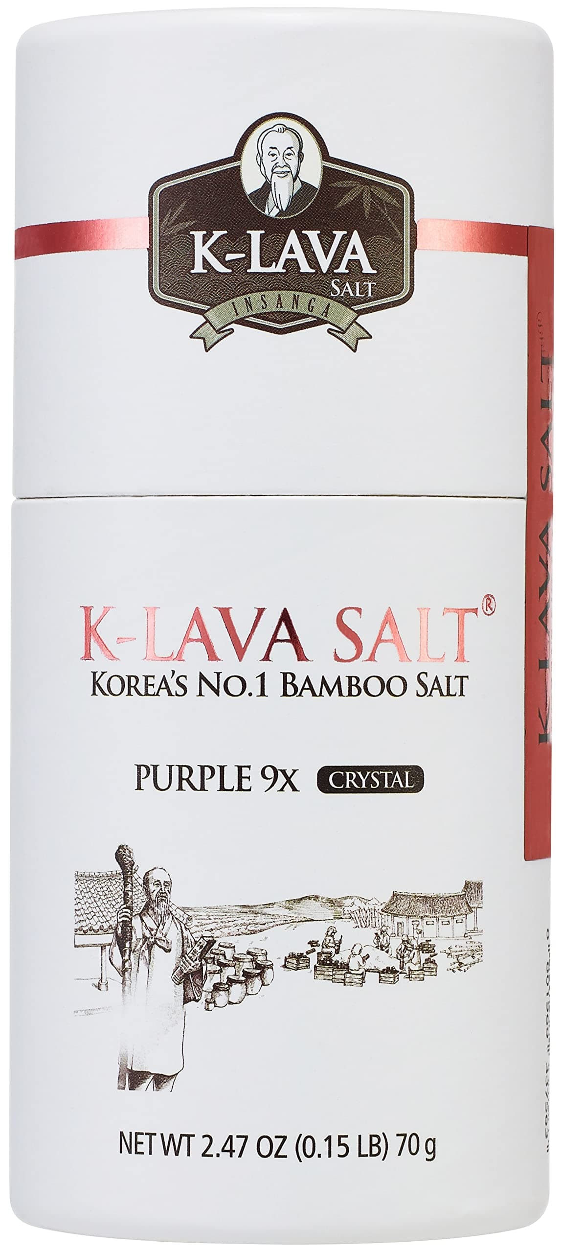 Korea's No.1 Bamboo Salt—Purple 9x, Crystal, 2.47 Ounce