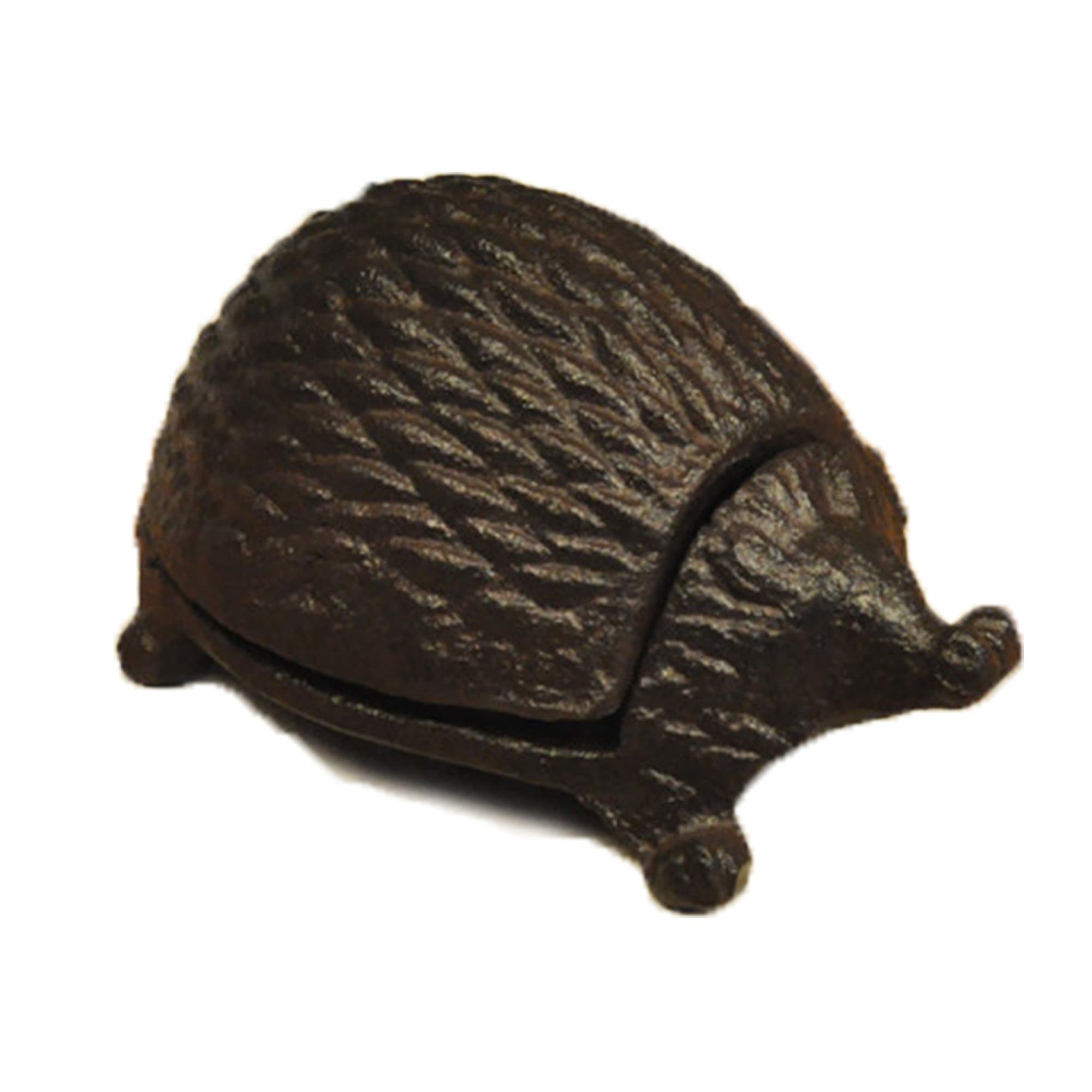 GWARE- Cast Iron Key Hider- Outdoor | Indoor Decoration- Garden Accessory- for Key | Ear Studs | Ring | Paper Clip- 1 Pcs (Hedgehog)