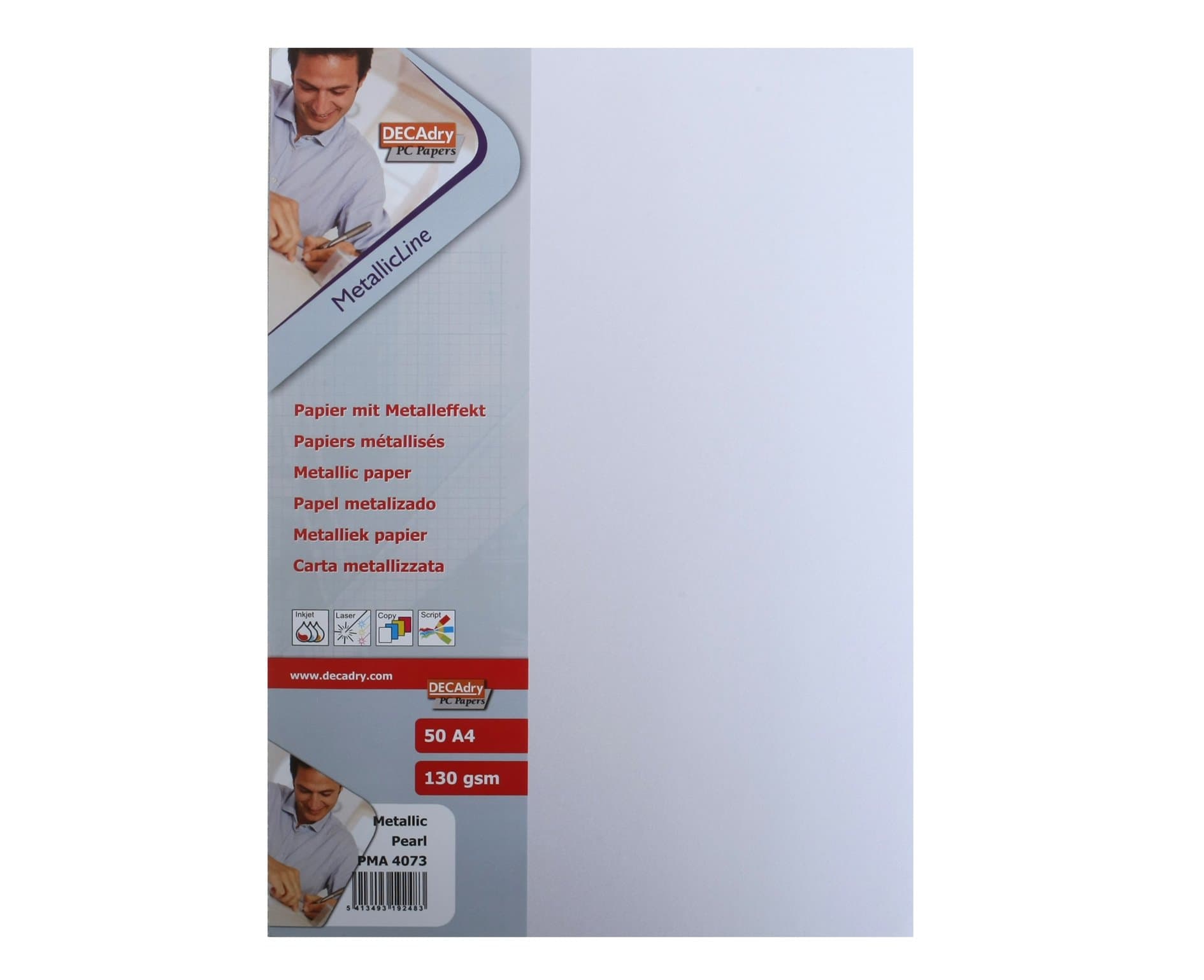 Decadry - Metallic Pearl Paper 130gsm Pack of 50 A4