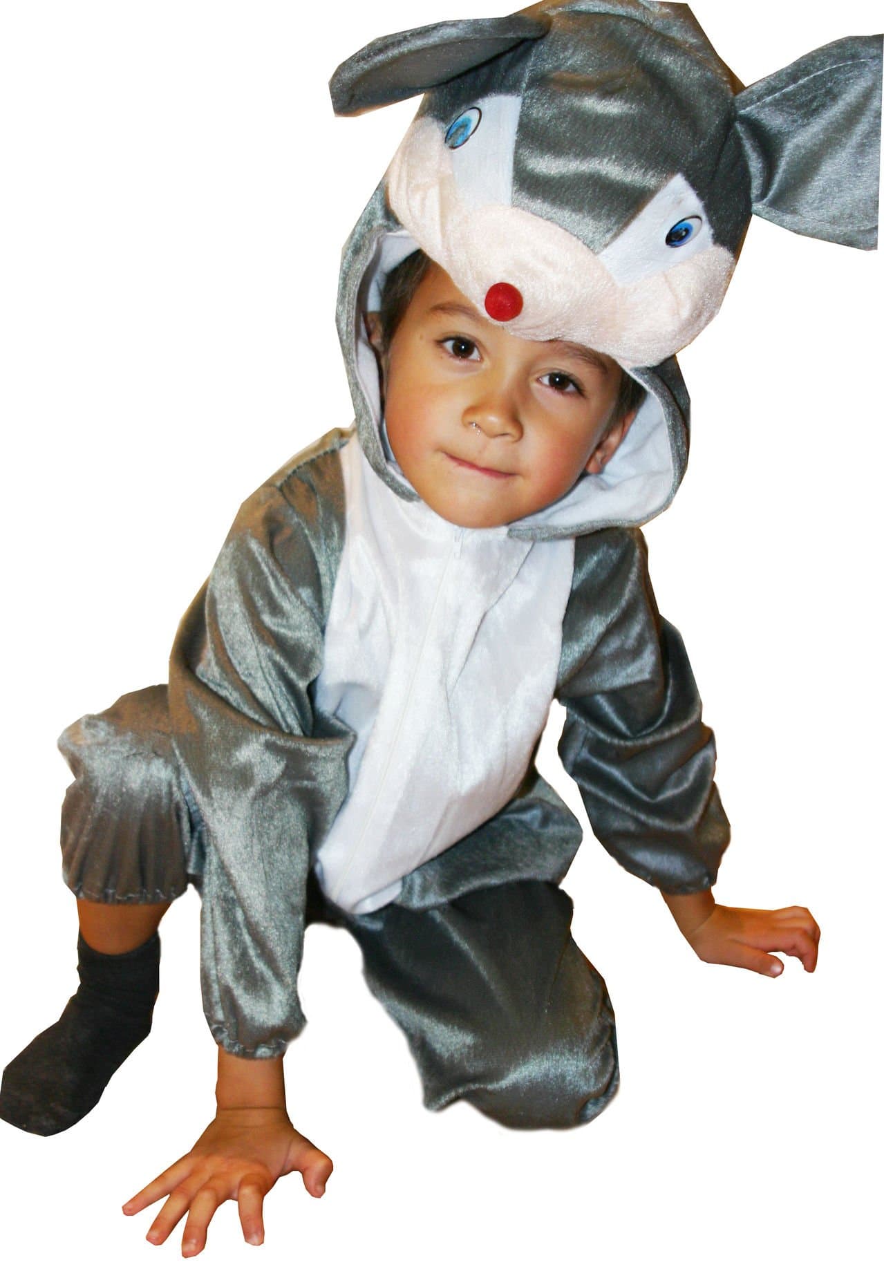 Mouse Costume for Kids - Fancy Dress Animal Onesie for Boys and Girls - Children Cosplay Dress UpCostumes for Large 5-7 Years (122 cm)